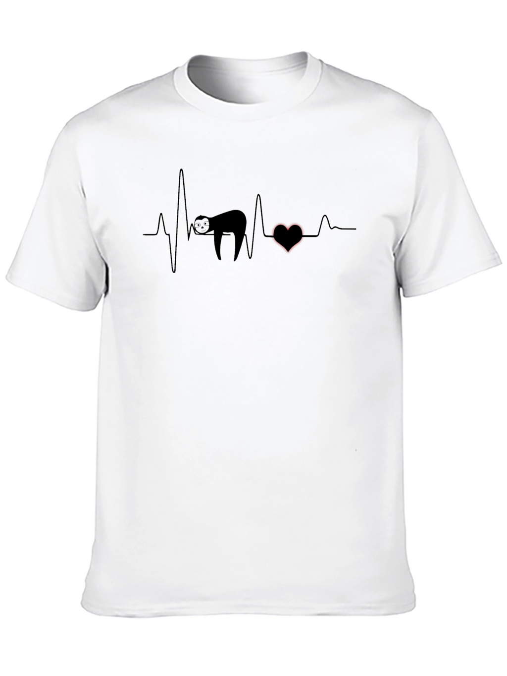 Sloth Heartbeat Graphic Tee - Relaxed Fit