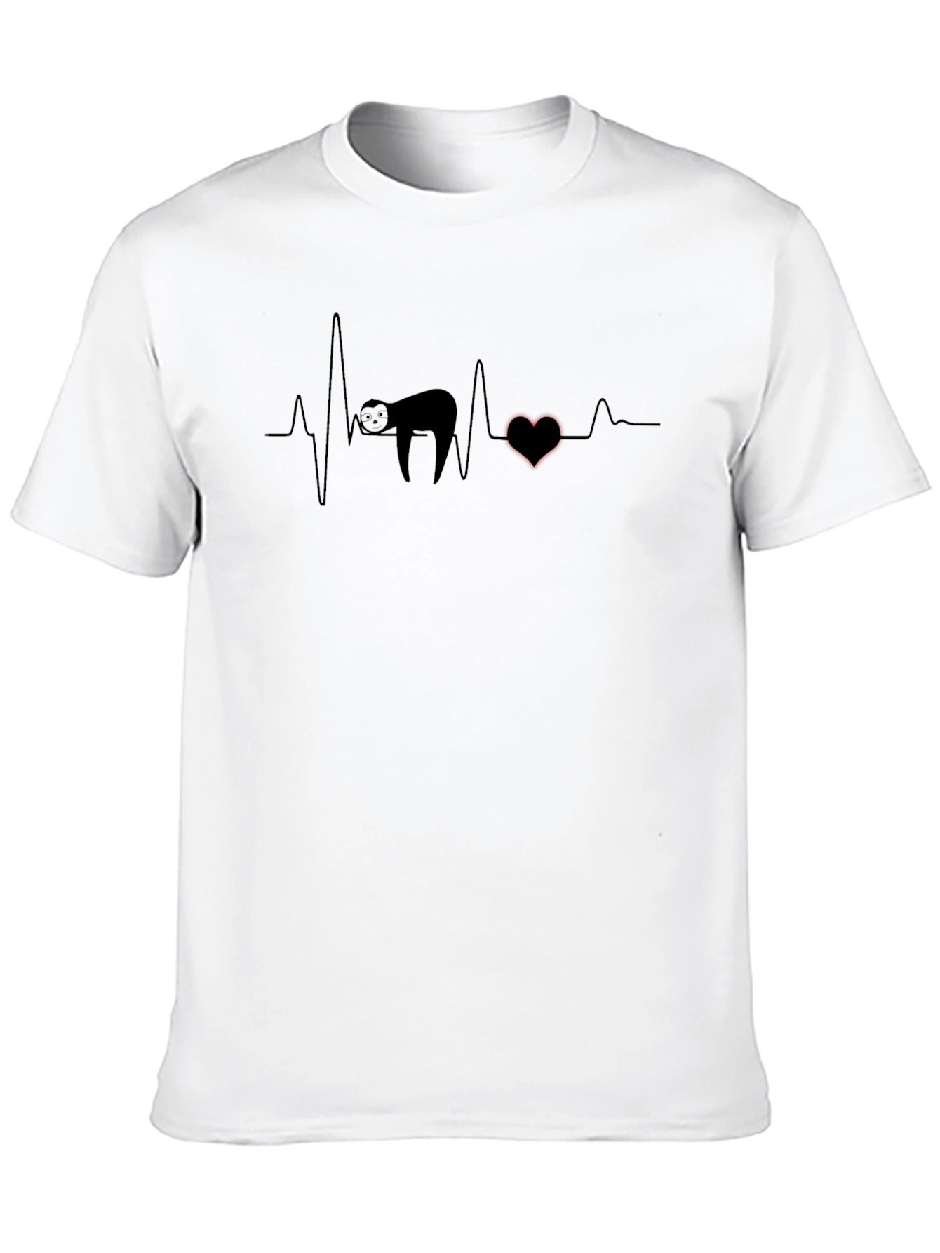 Sloth Heartbeat Graphic Tee - Relaxed Fit