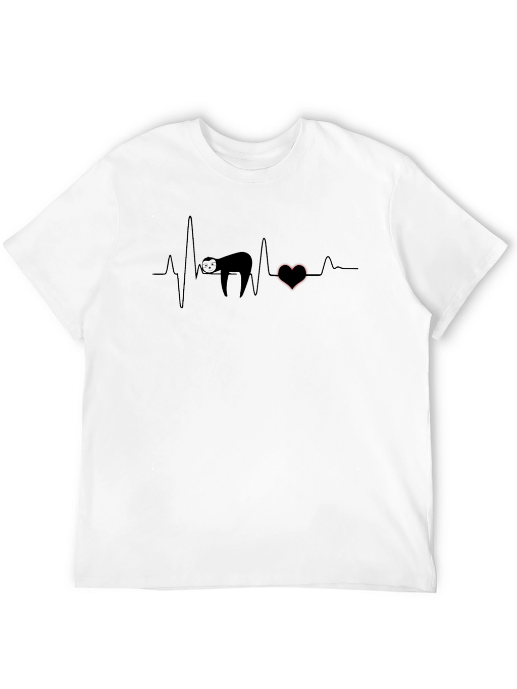 Sloth Heartbeat Graphic Tee - Relaxed Fit