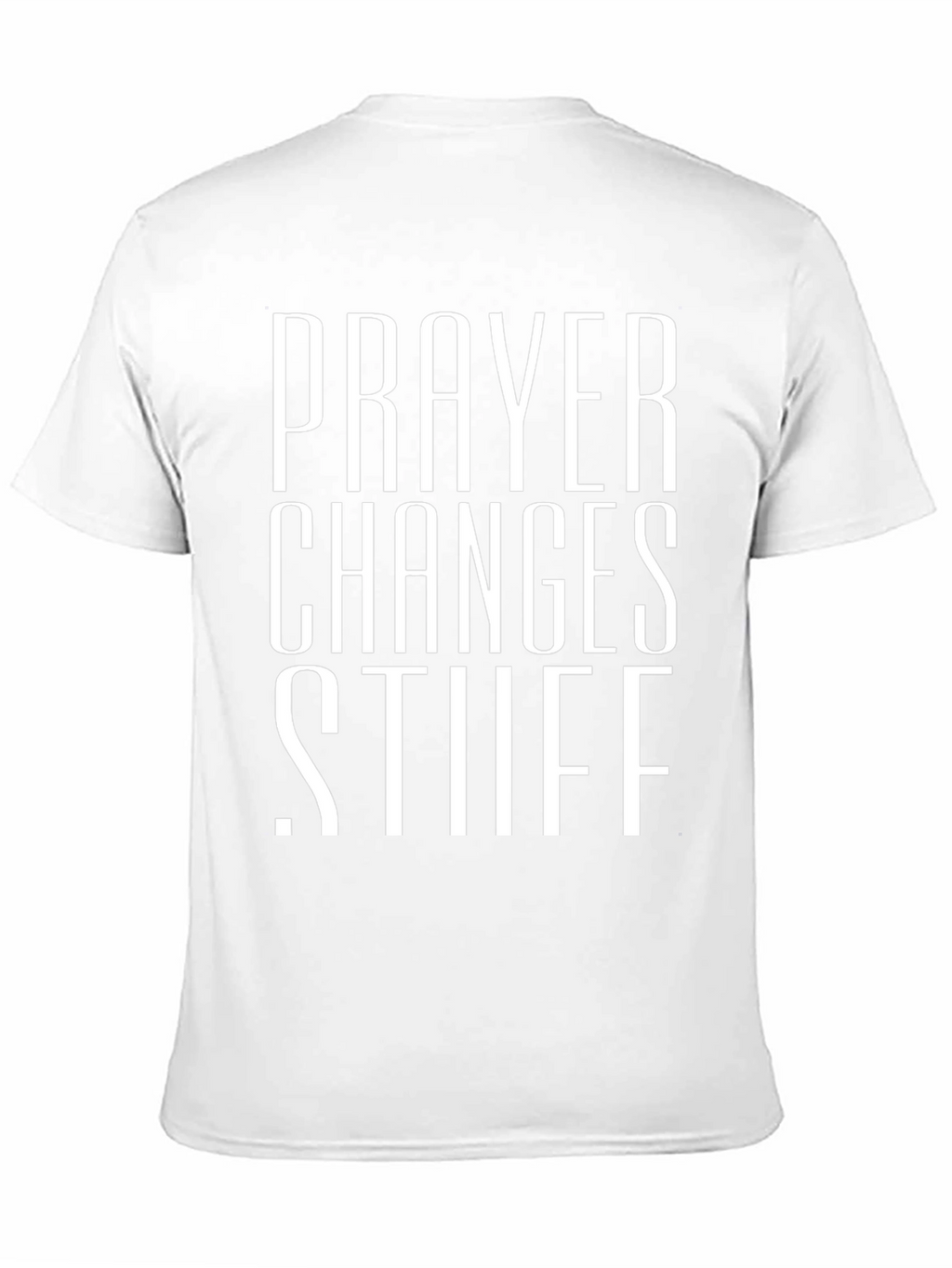 Prayer Changes Stuff Black Graphic T-Shirt