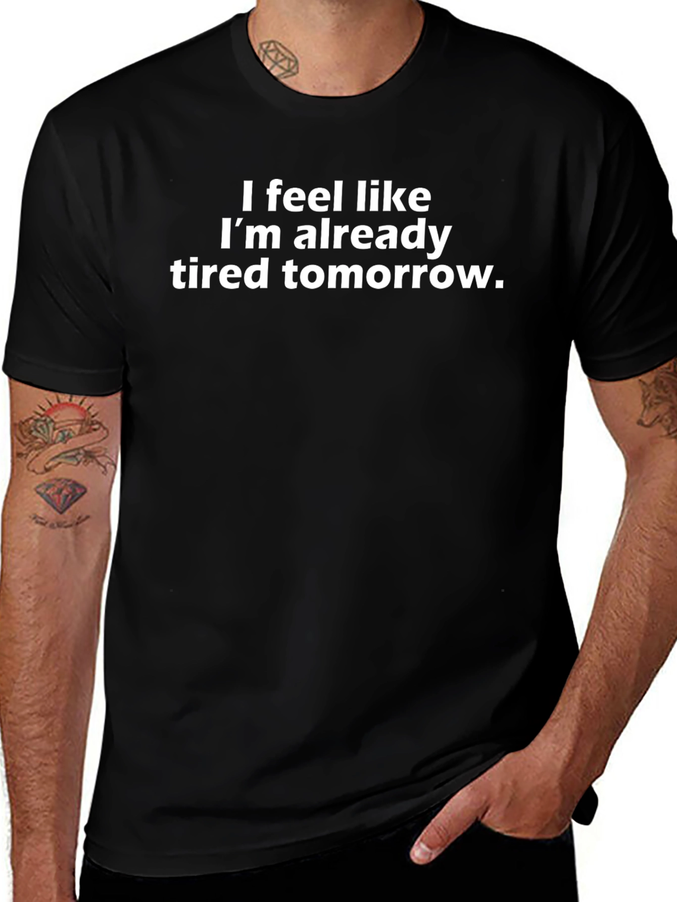 Funny Tired Tomorrow Graphic Tee