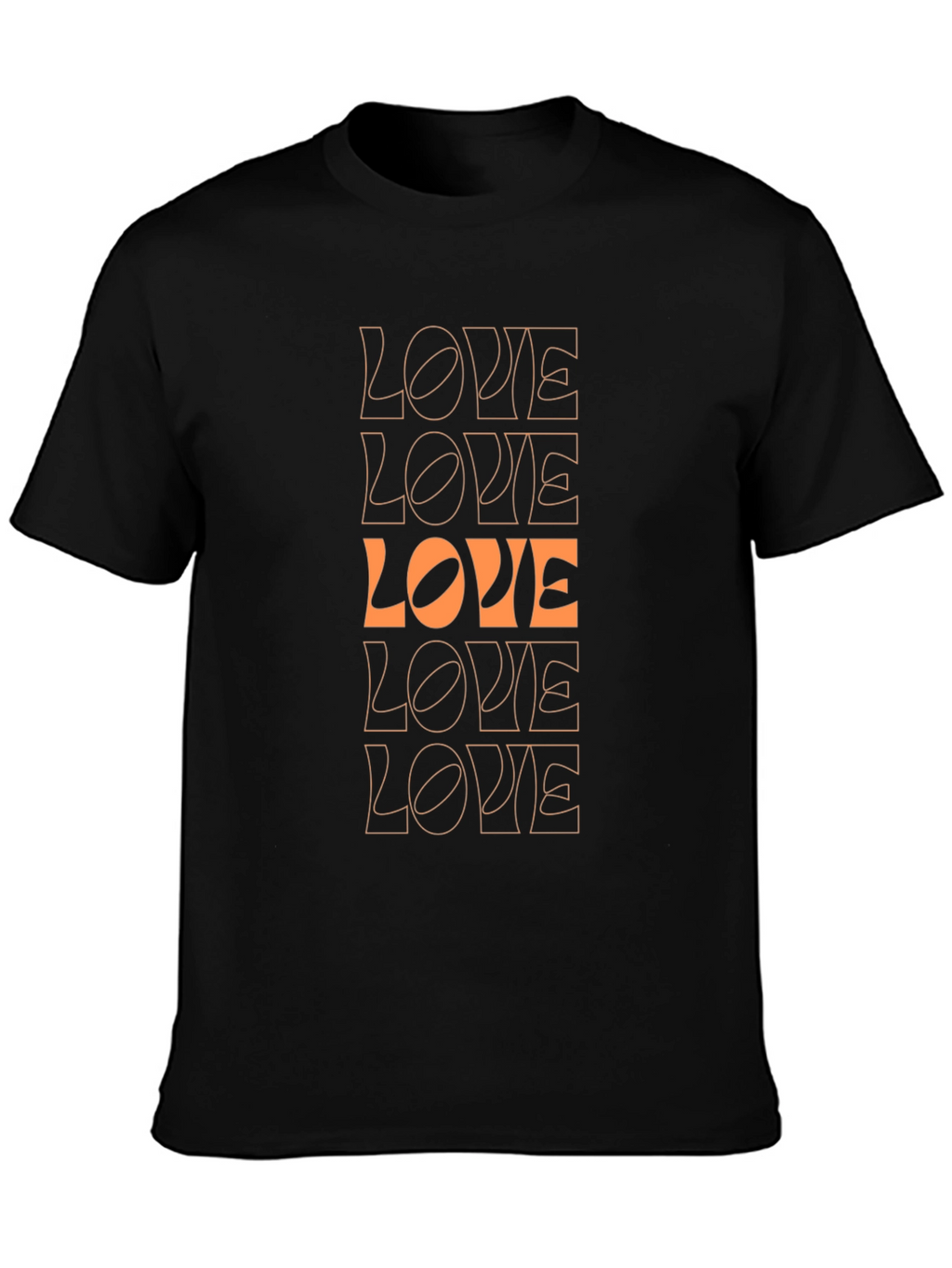 Trendy Black LOVE Graphic Tee