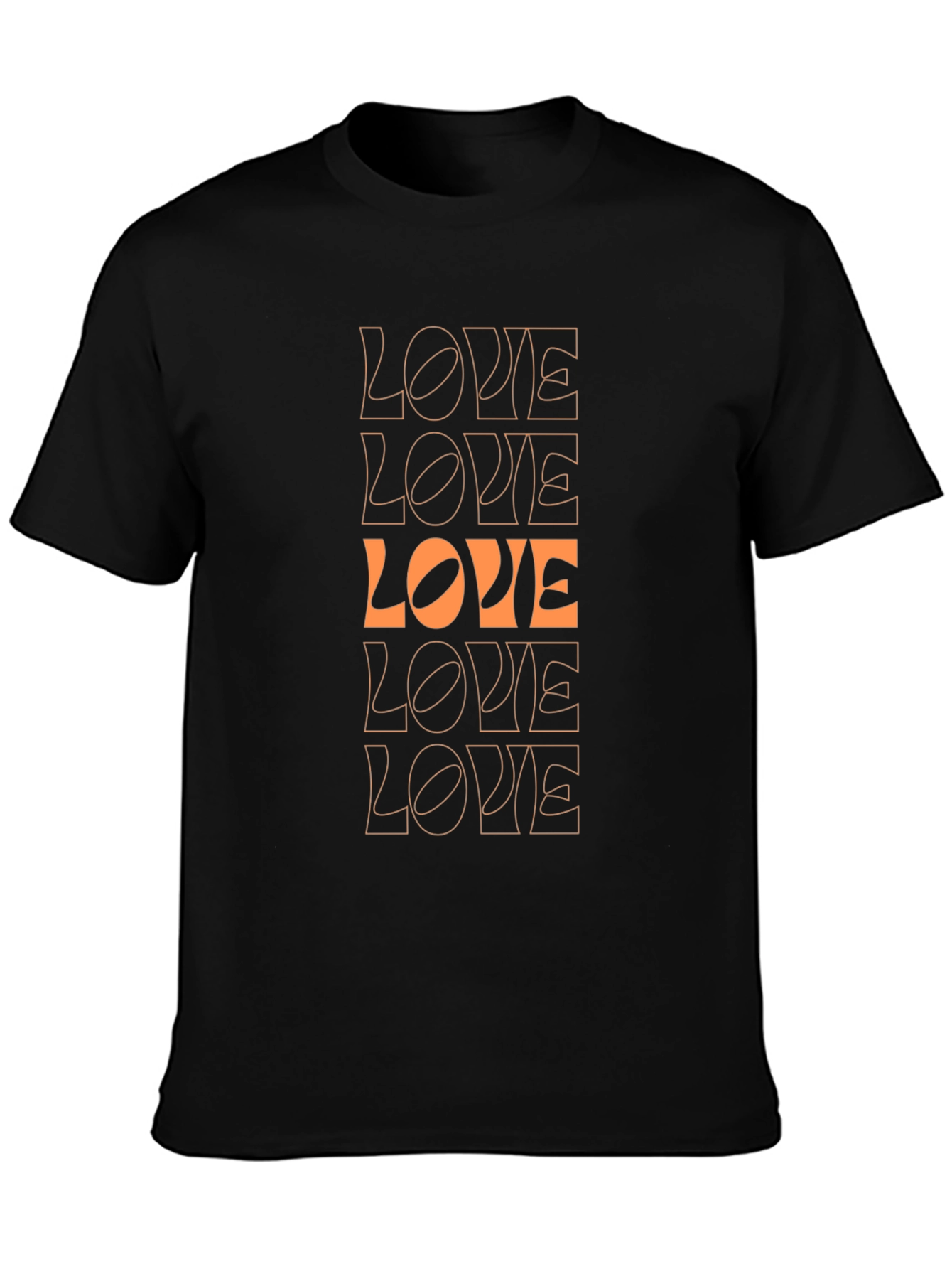 Trendy Black LOVE Graphic Tee