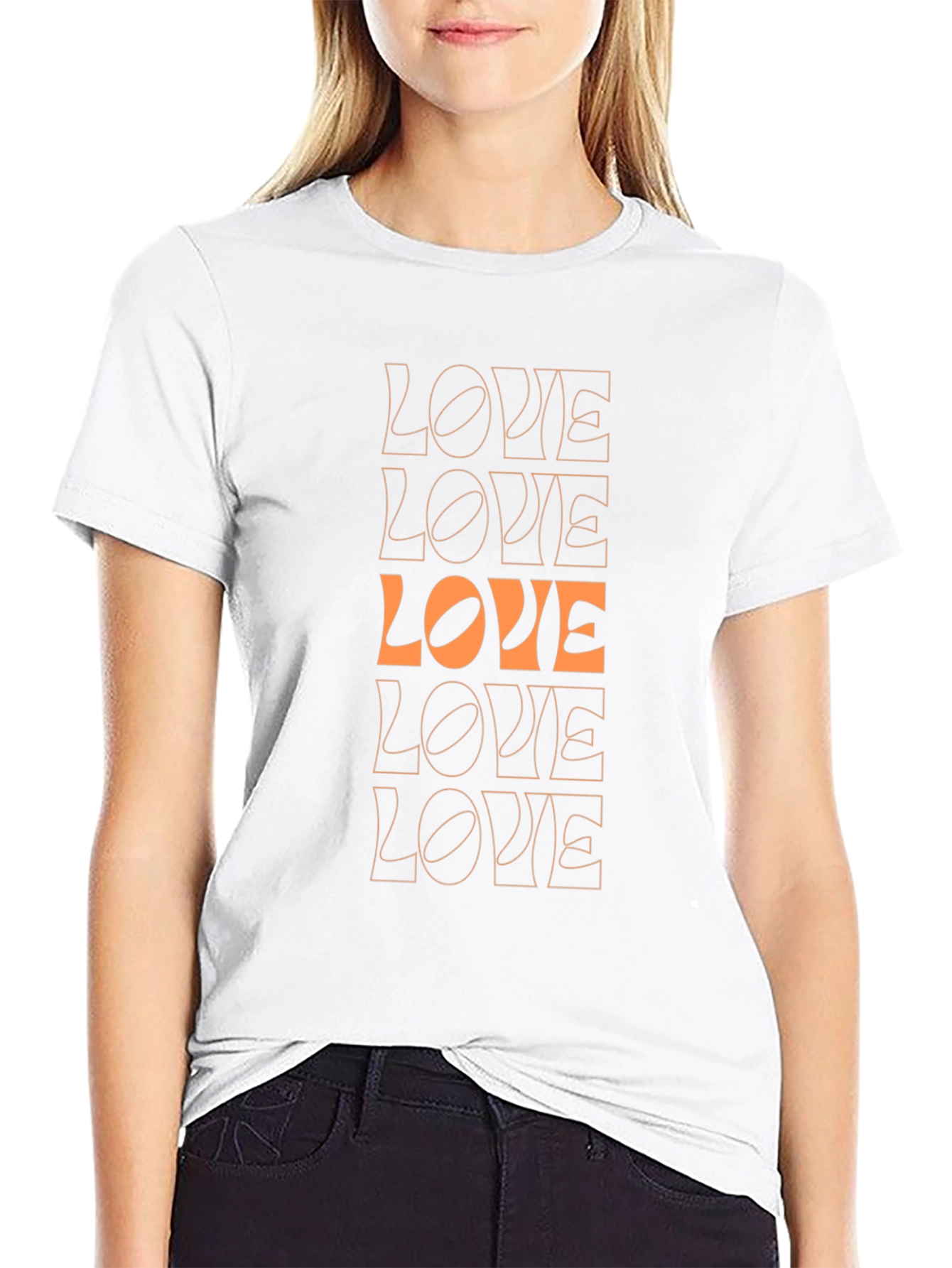 Trendy Black LOVE Graphic Tee