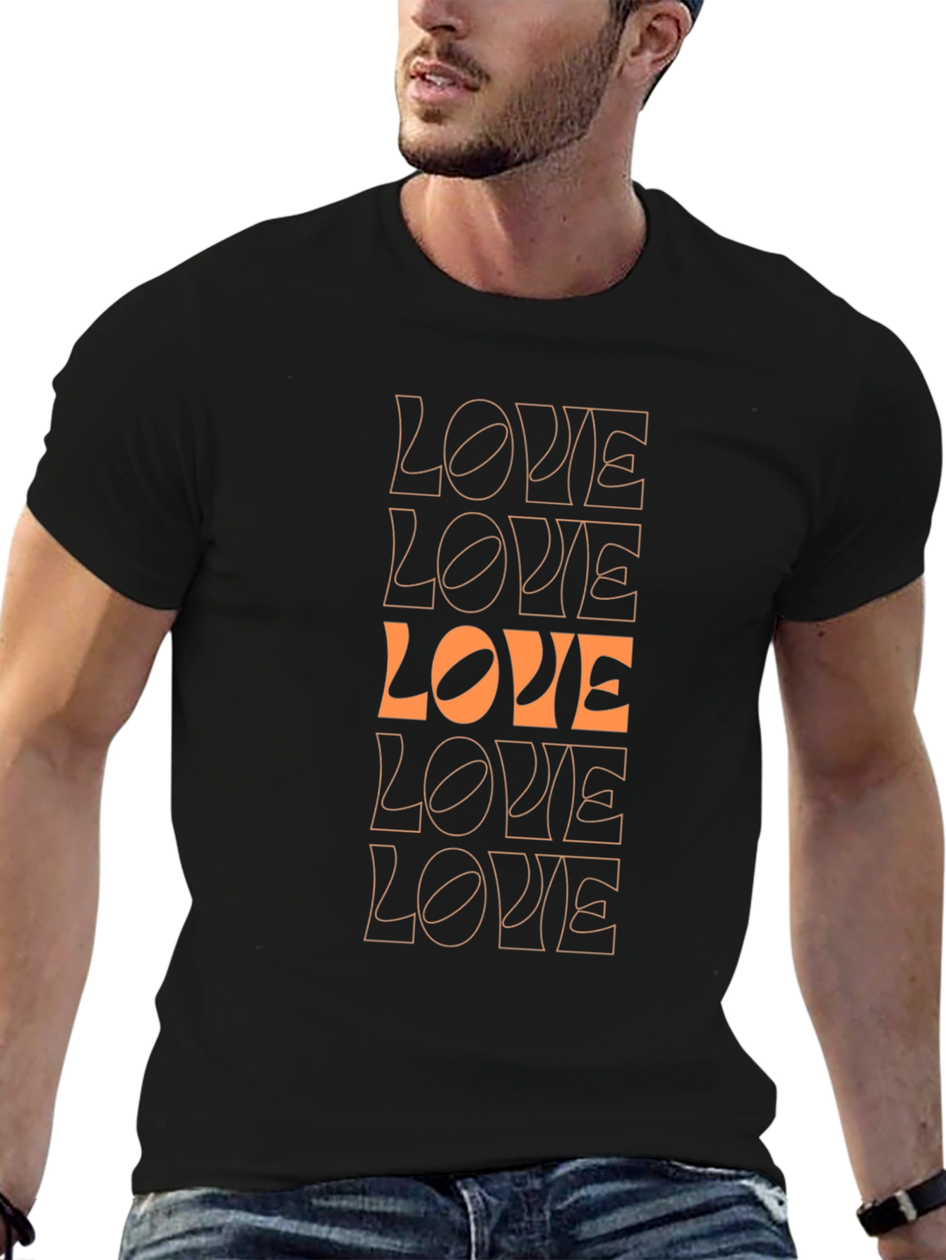 Trendy Black LOVE Graphic Tee