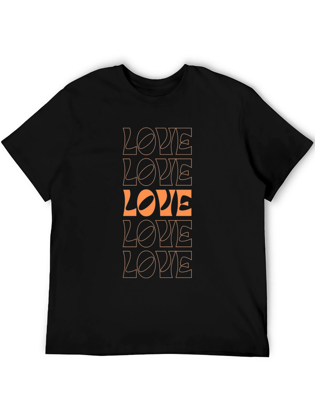 Trendy Black LOVE Graphic Tee