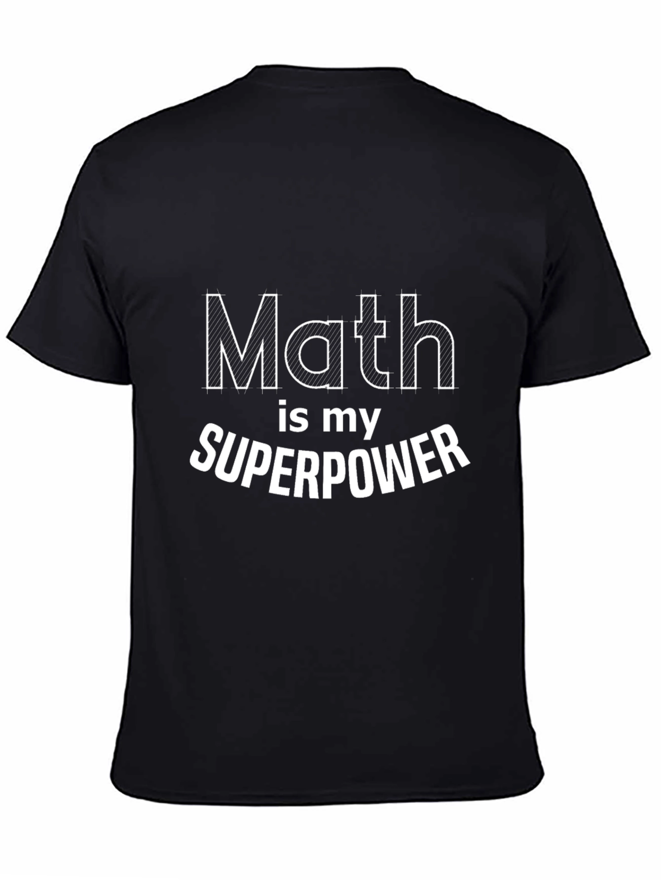 Math is My Superpower Black T-Shirt