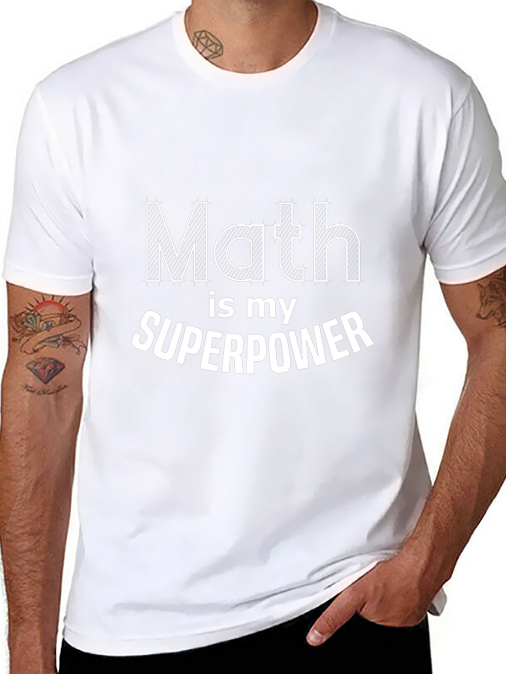 Math is My Superpower Black T-Shirt