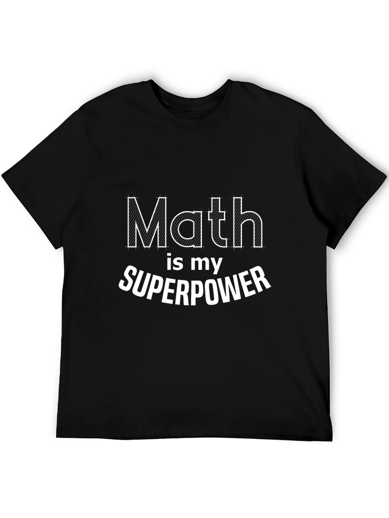 Math is My Superpower Black T-Shirt