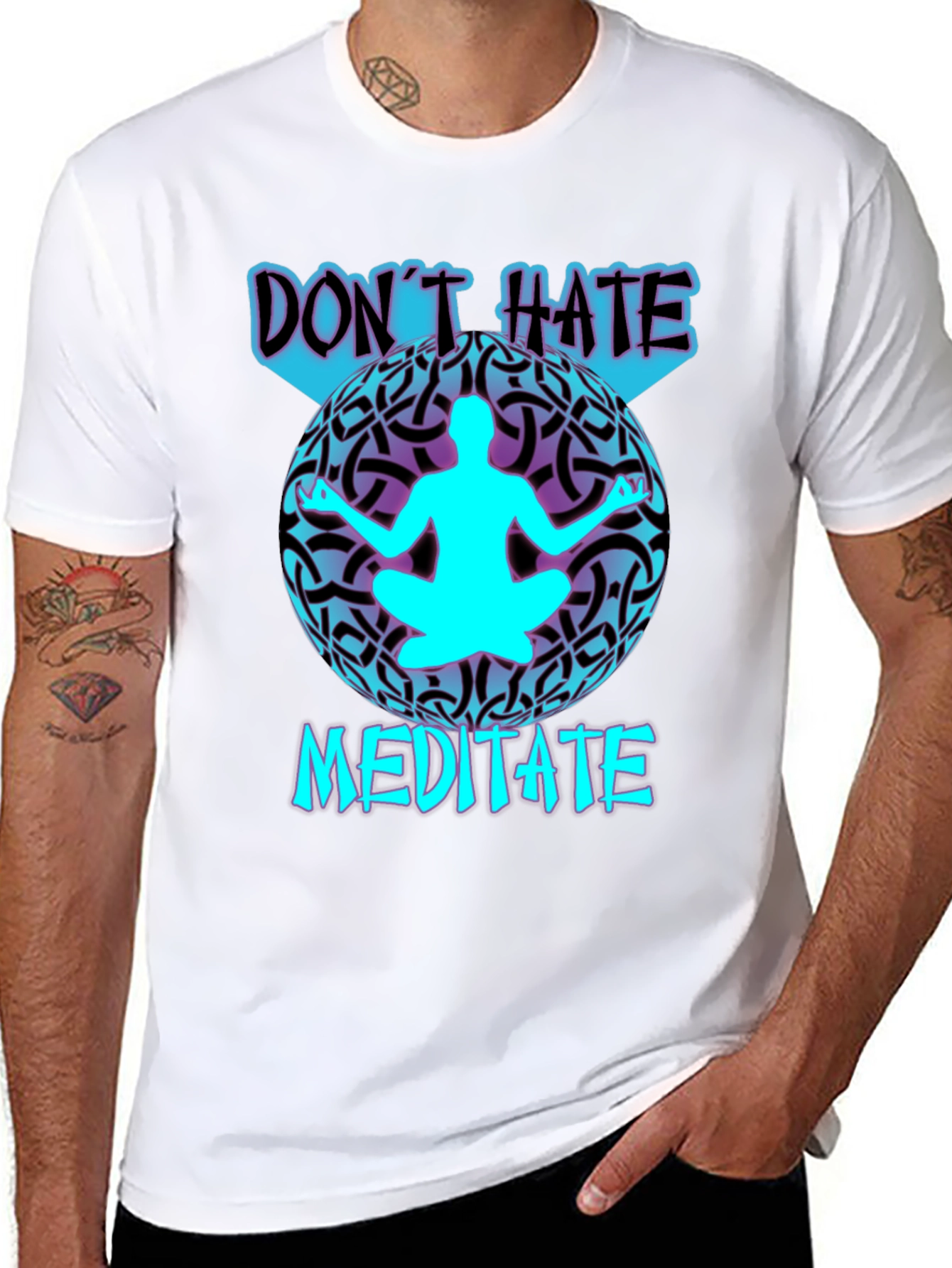 Dont Hate Meditate T-Shirt: Stylish Zen Design