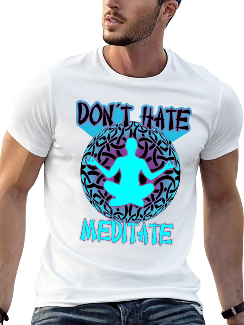 Dont Hate Meditate T-Shirt: Stylish Zen Design