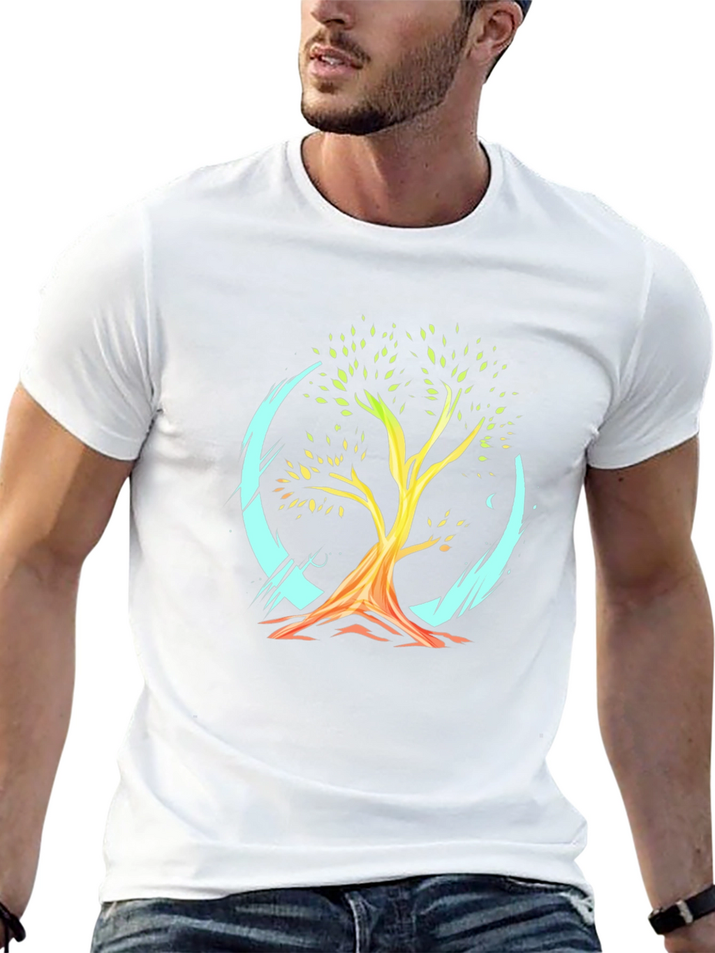 Mens Graphic Tee - Tree of Life Design