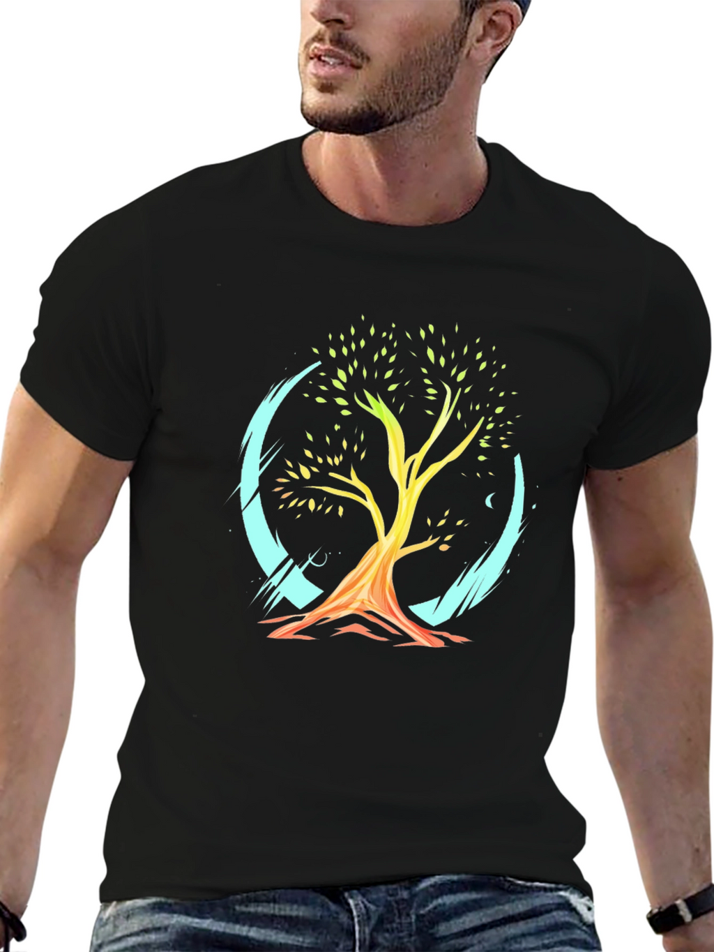 Mens Graphic Tee - Tree of Life Design