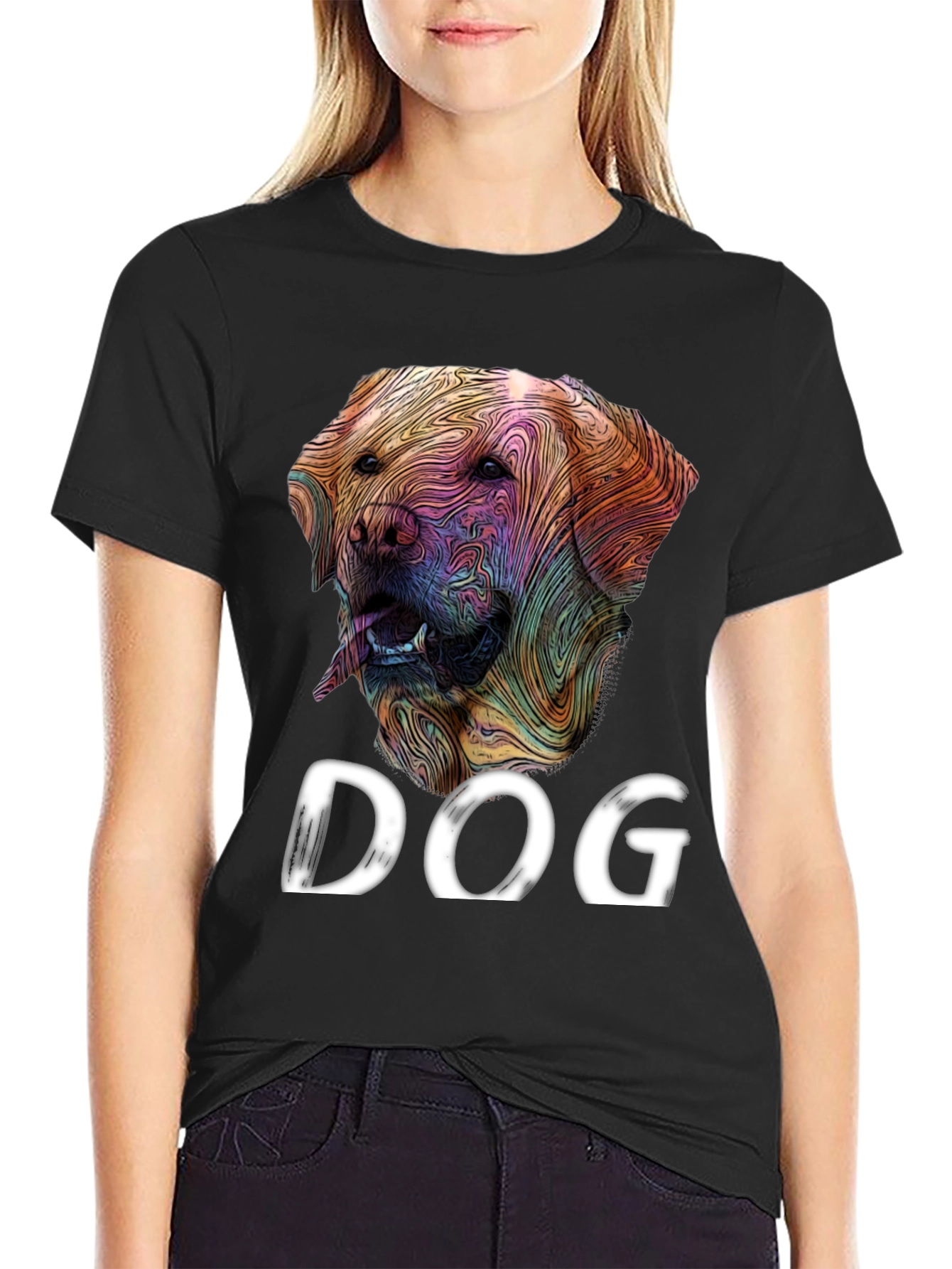 Dog Graphic Tee - Artistic Labrador Design