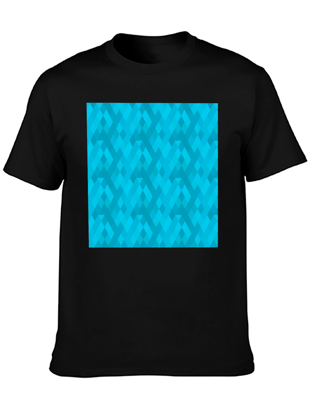 Geometric Pattern Tee - Modern Black Shirt
