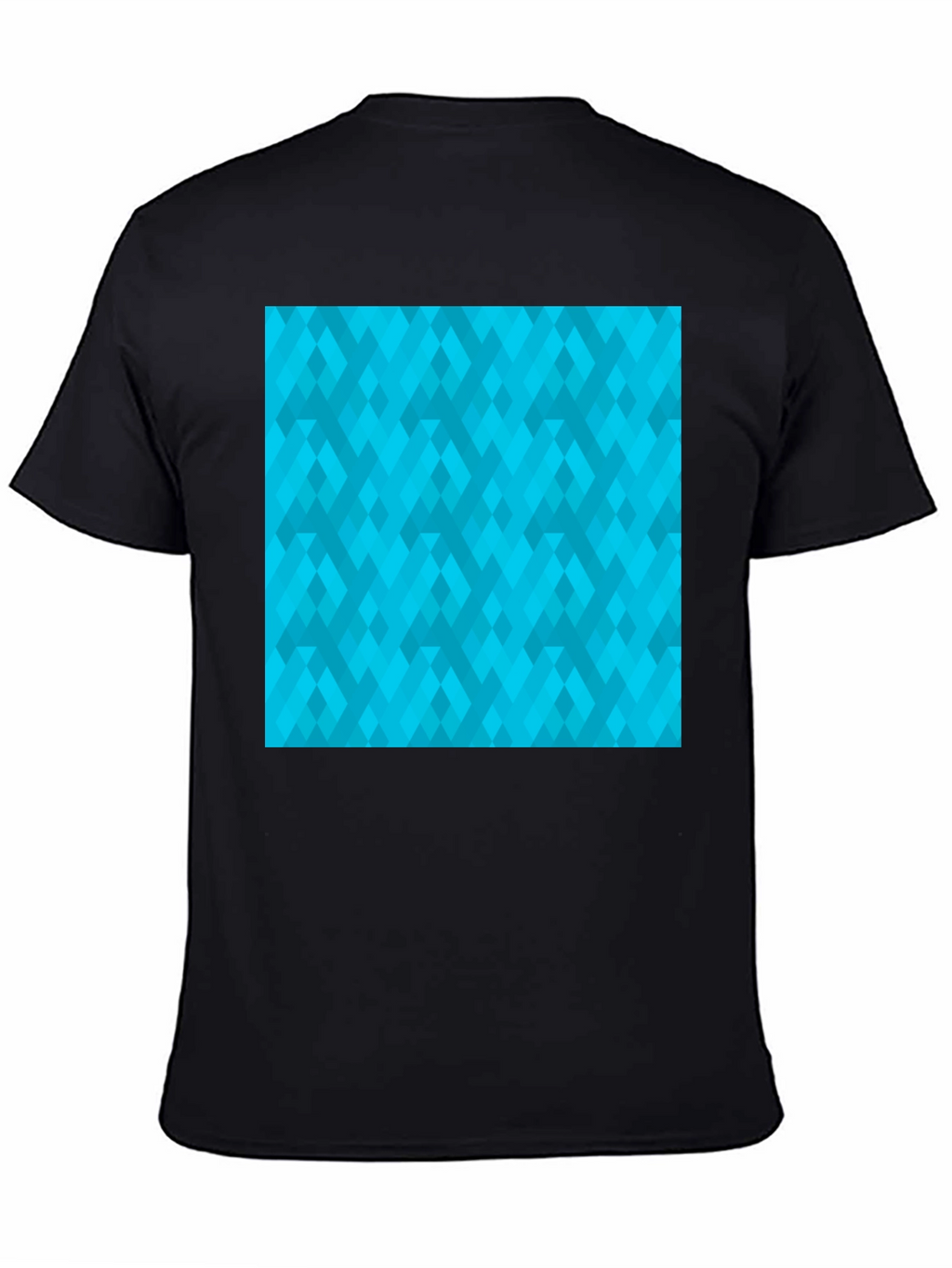 Geometric Pattern Tee - Modern Black Shirt