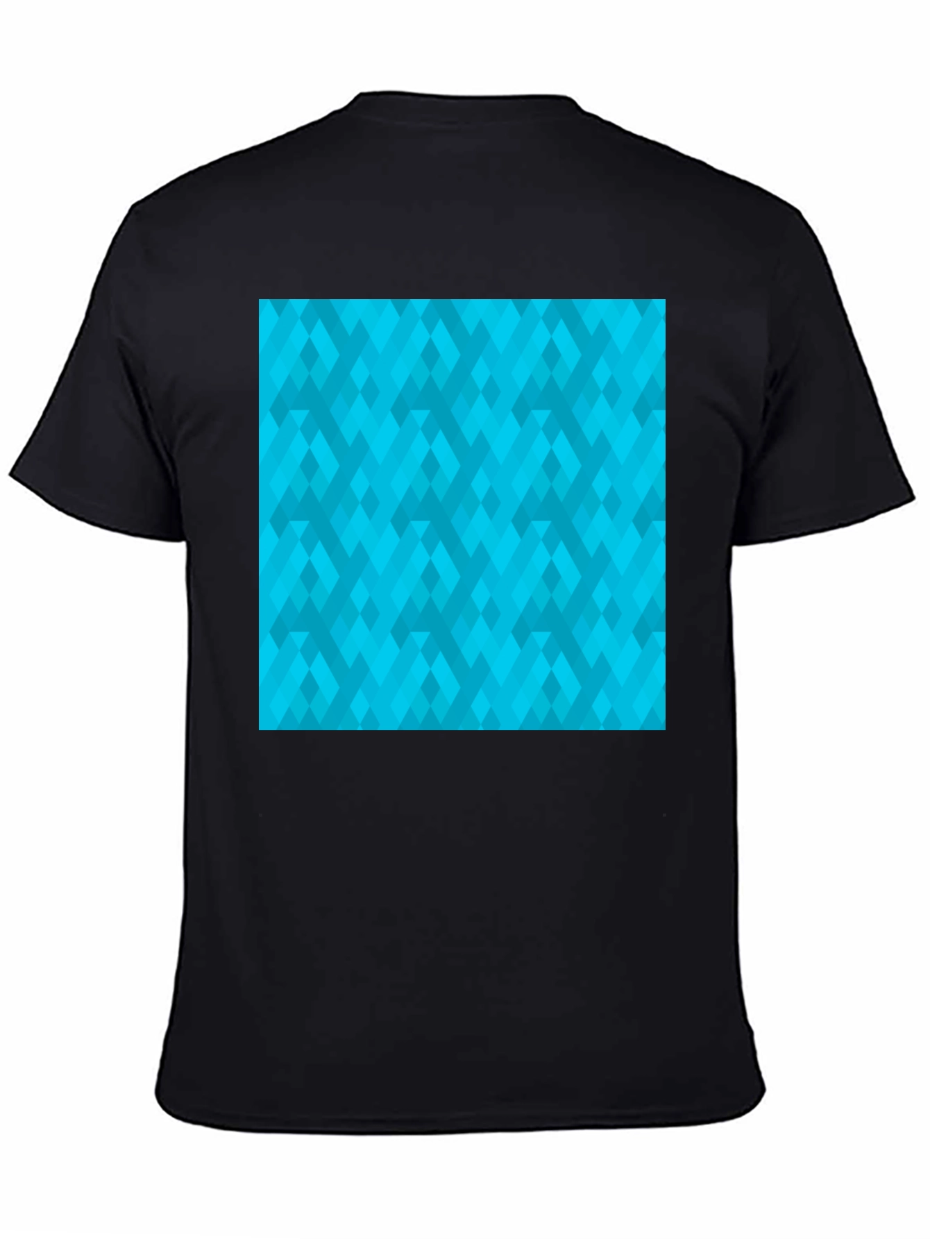 Geometric Pattern Tee - Modern Black Shirt