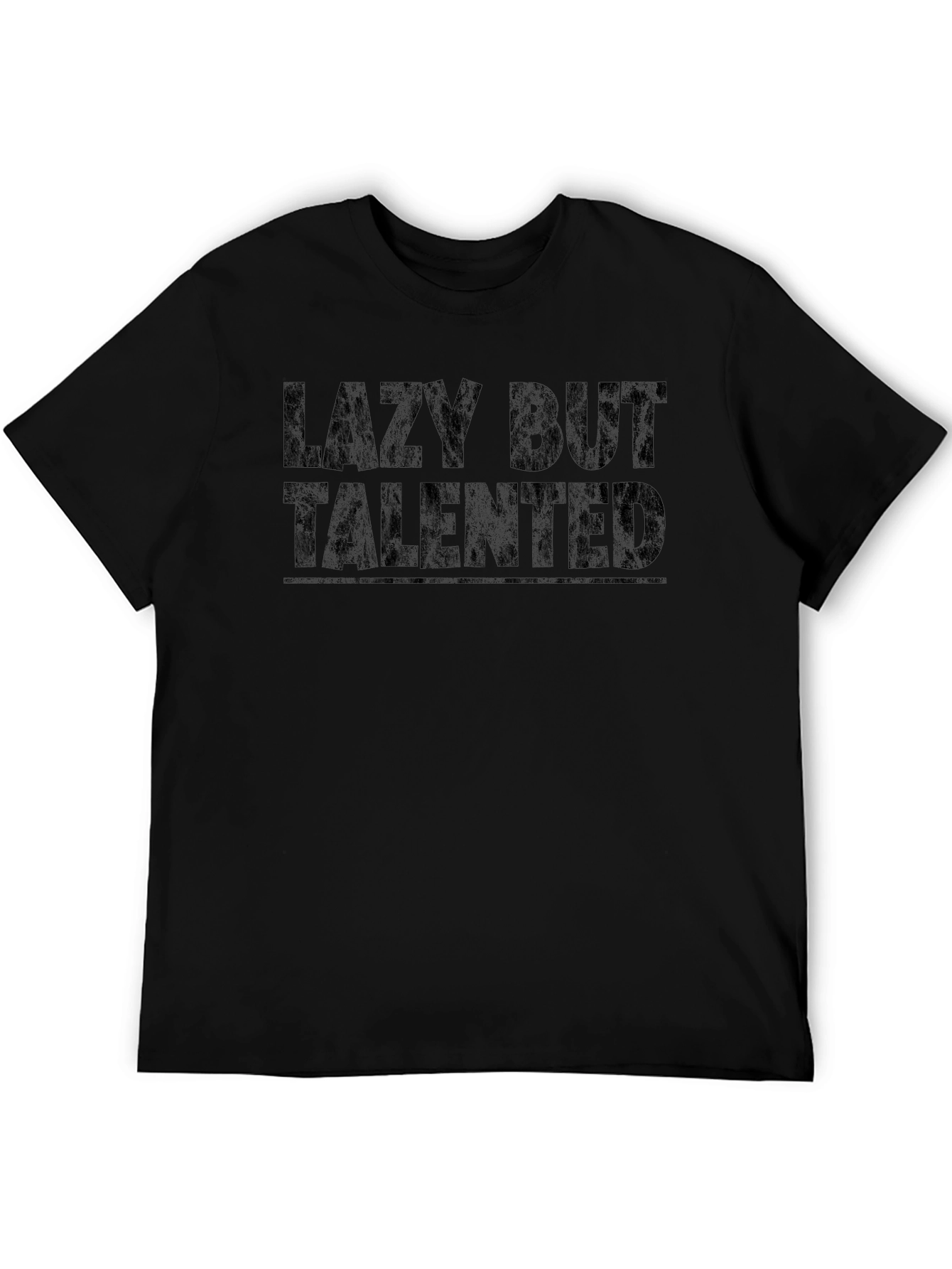 Lazy But Talented Graphic Tee - Black