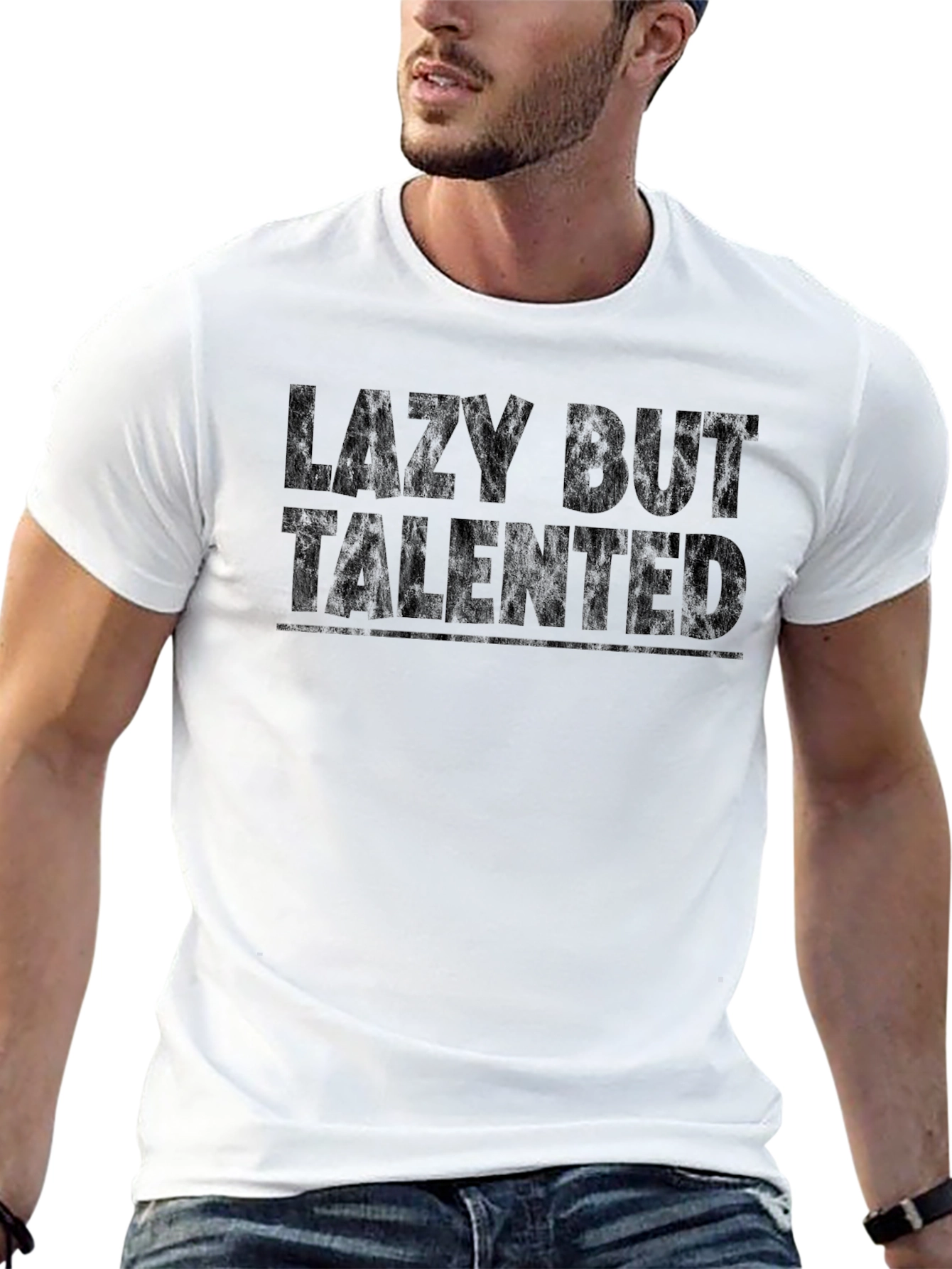 Lazy But Talented Graphic Tee - Black
