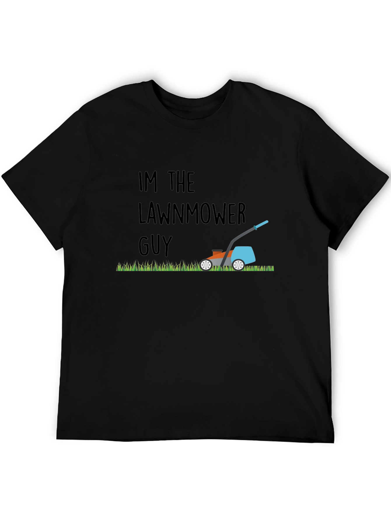 Lawnmower Guy Graphic Tee - Black Cotton T-Shirt