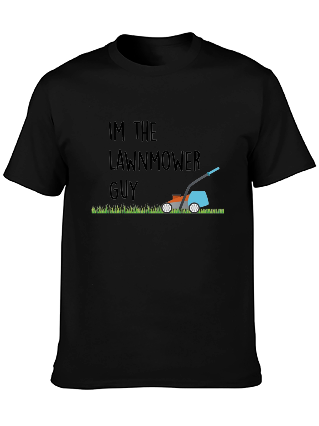 Lawnmower Guy Graphic Tee - Black Cotton T-Shirt