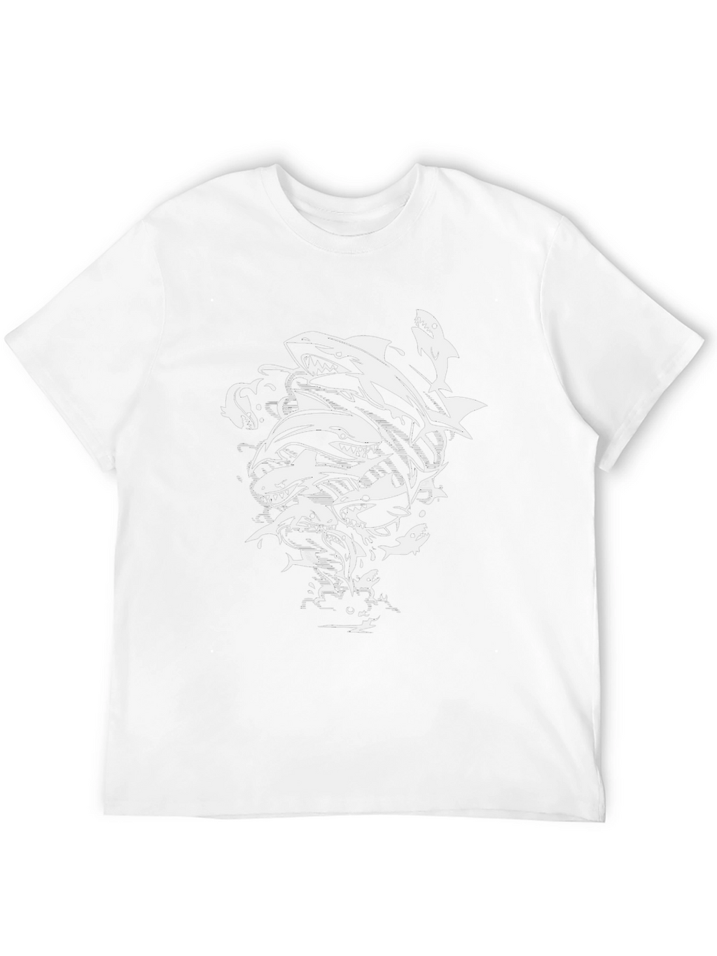 Shark Frenzy Black T-Shirt