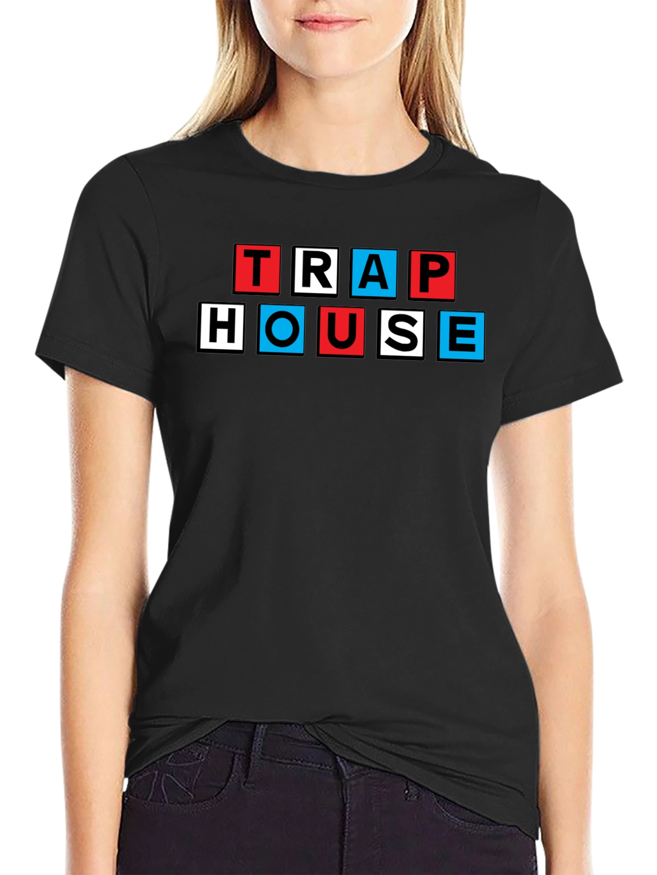 Trap House Graphic Tee - Mens Black T-Shirt