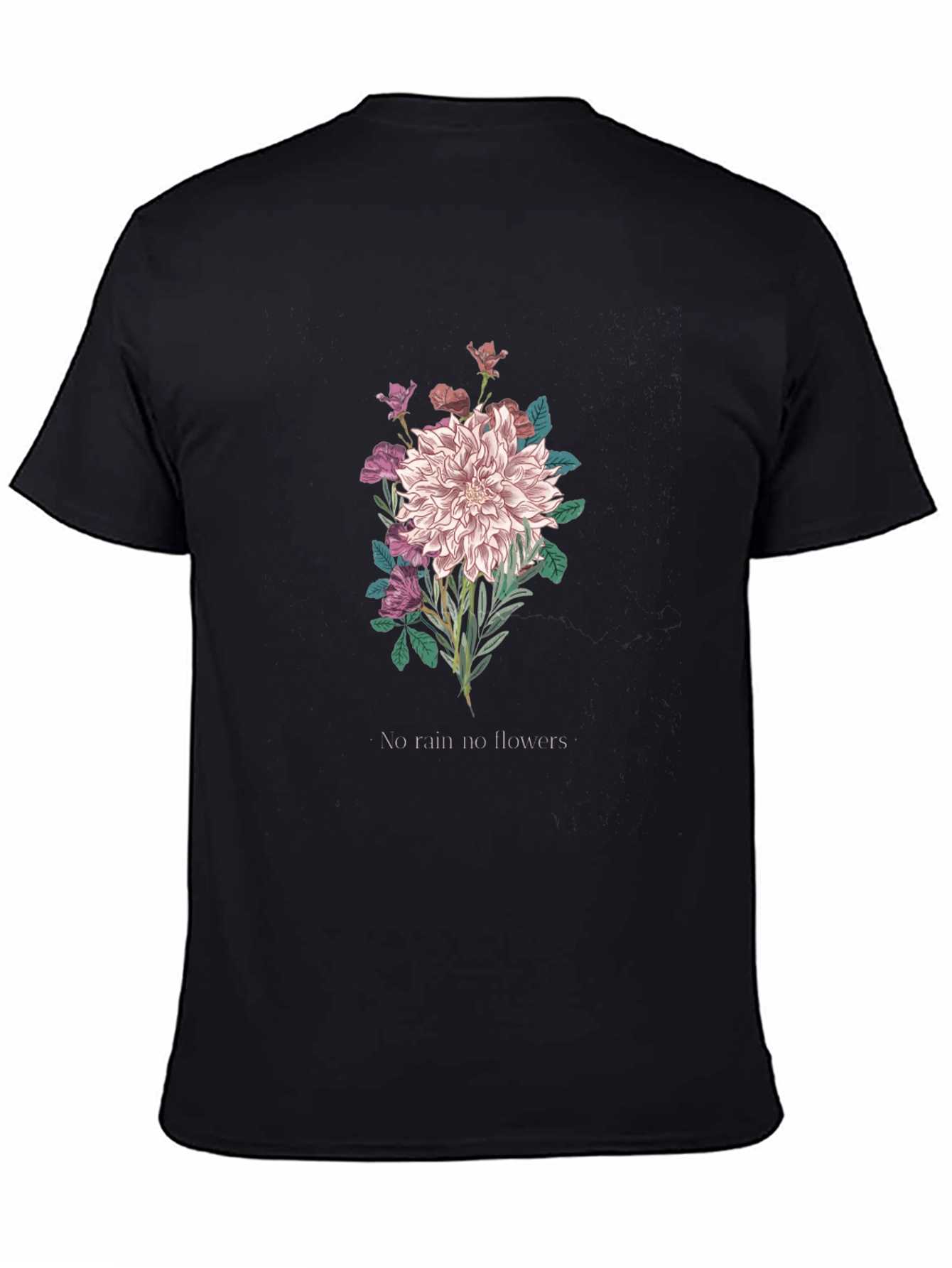Floral Graphic T-Shirt - No Rain No Flowers