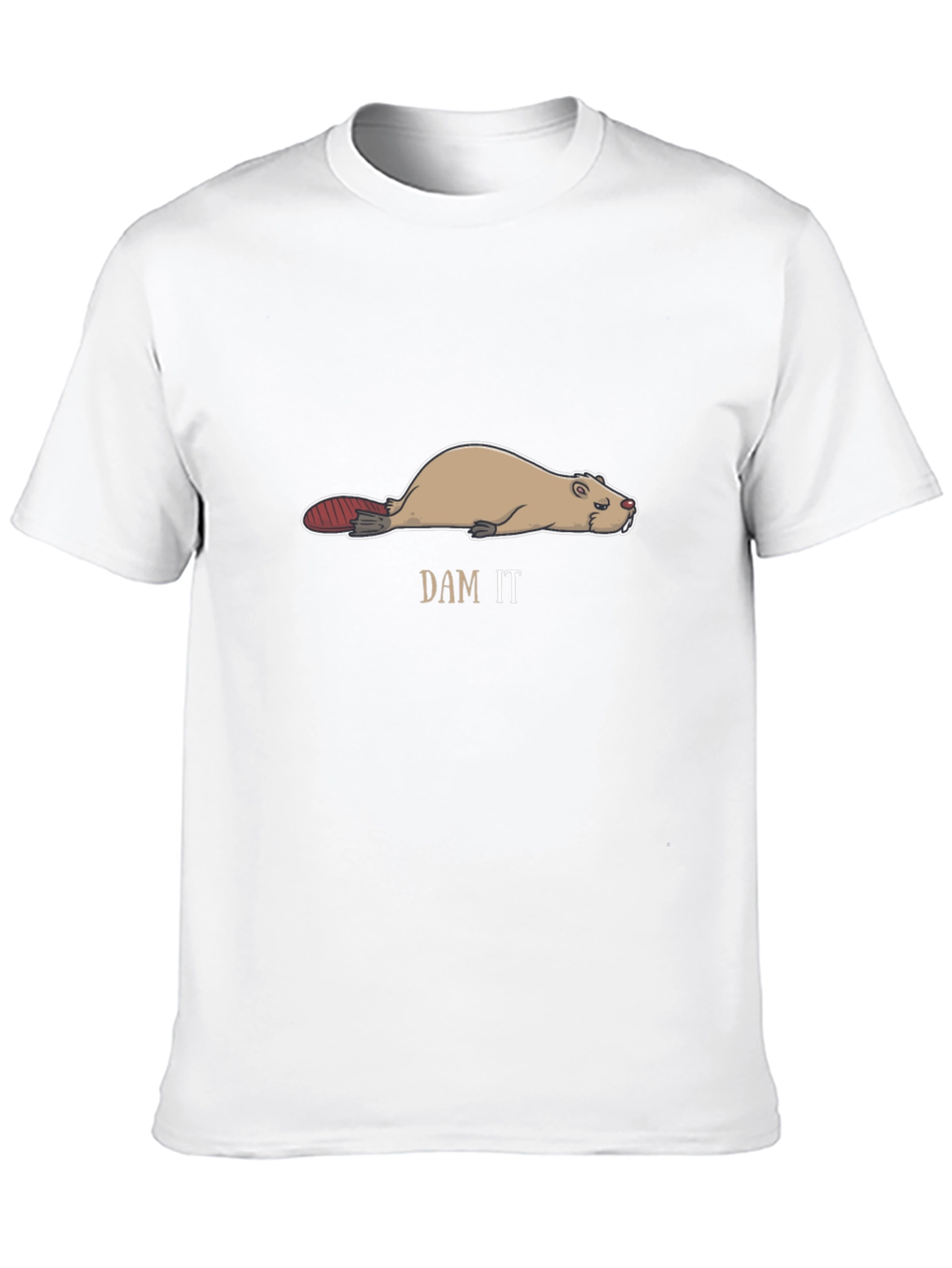 Funny Dam It Beaver T-Shirt - Black