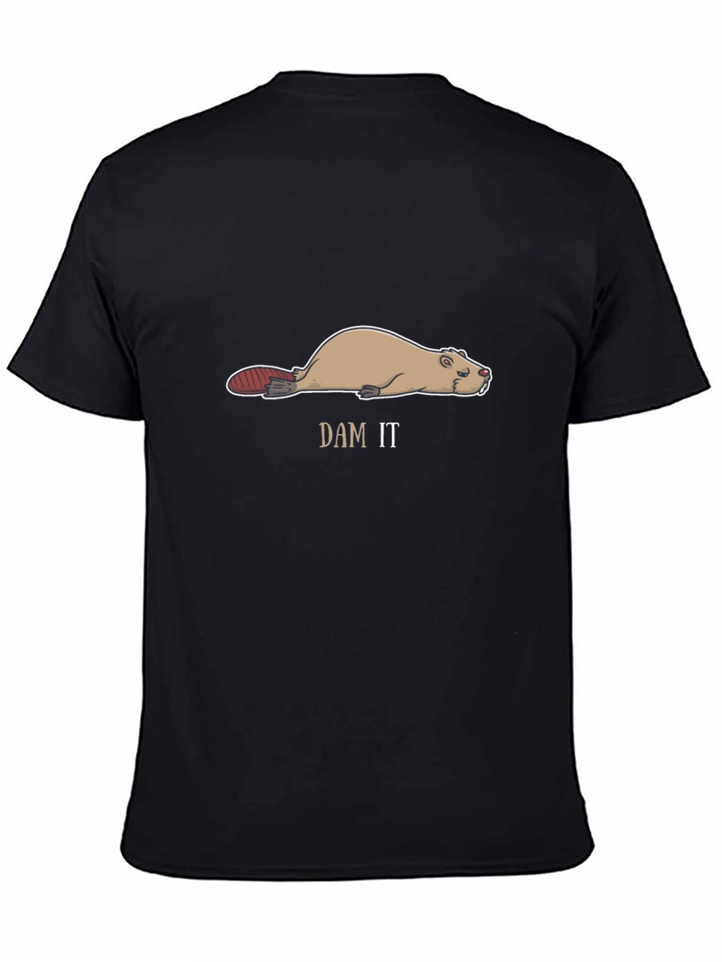 Funny Dam It Beaver T-Shirt - Black