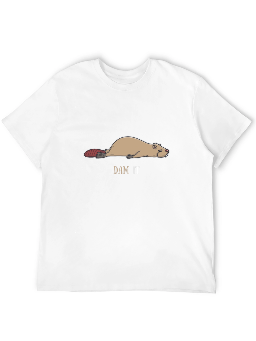 Funny Dam It Beaver T-Shirt - Black