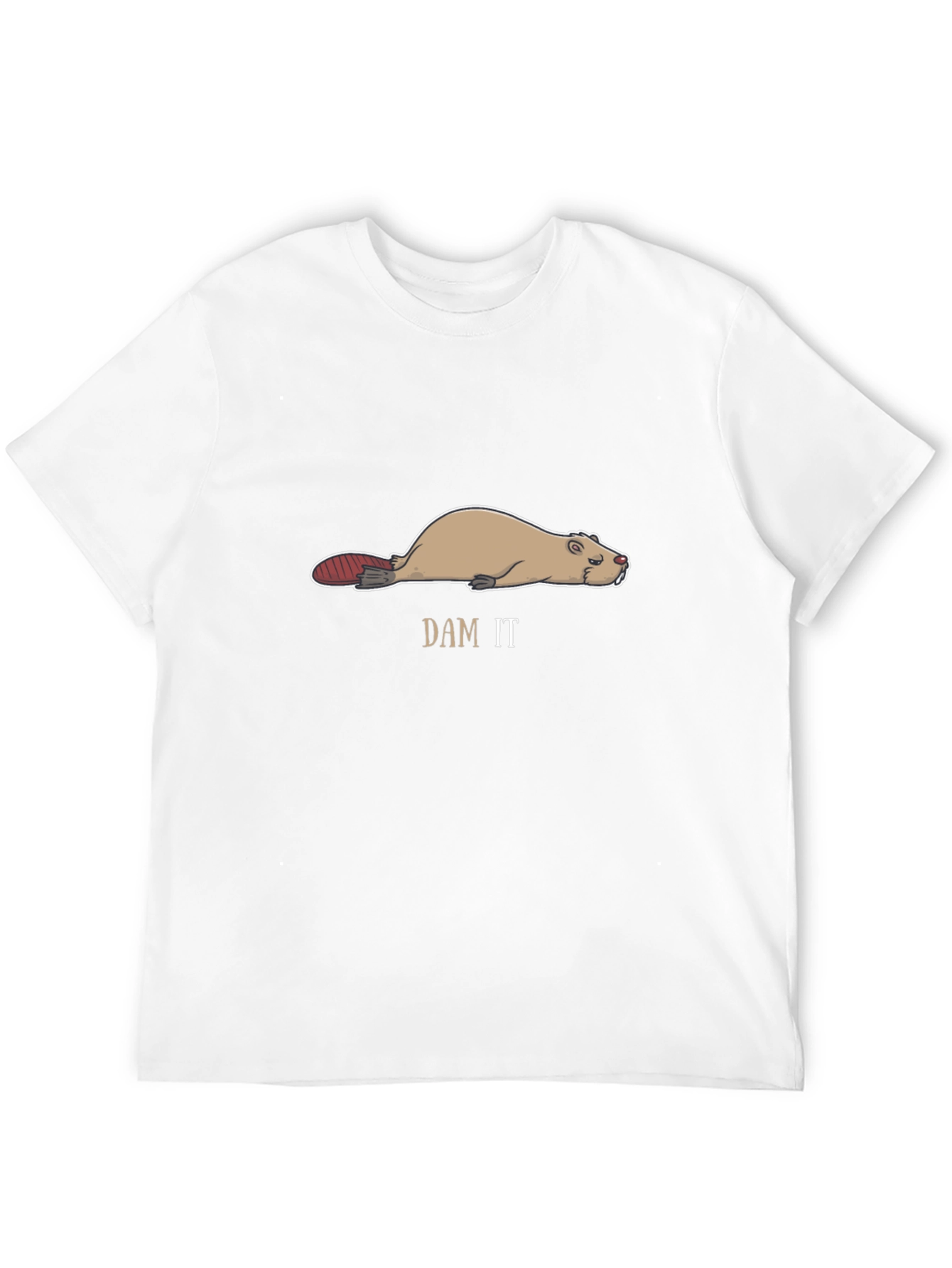 Funny Dam It Beaver T-Shirt - Black