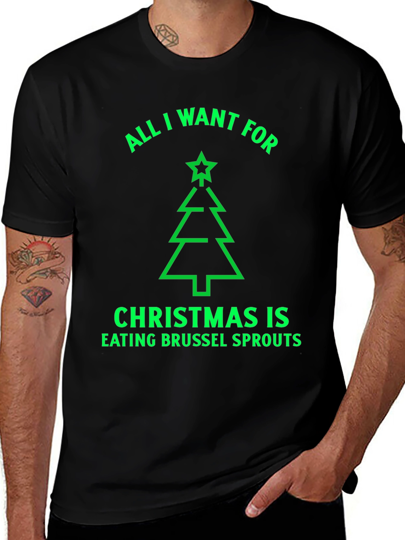 Funny Christmas Brussel Sprout Lover T-Shirt