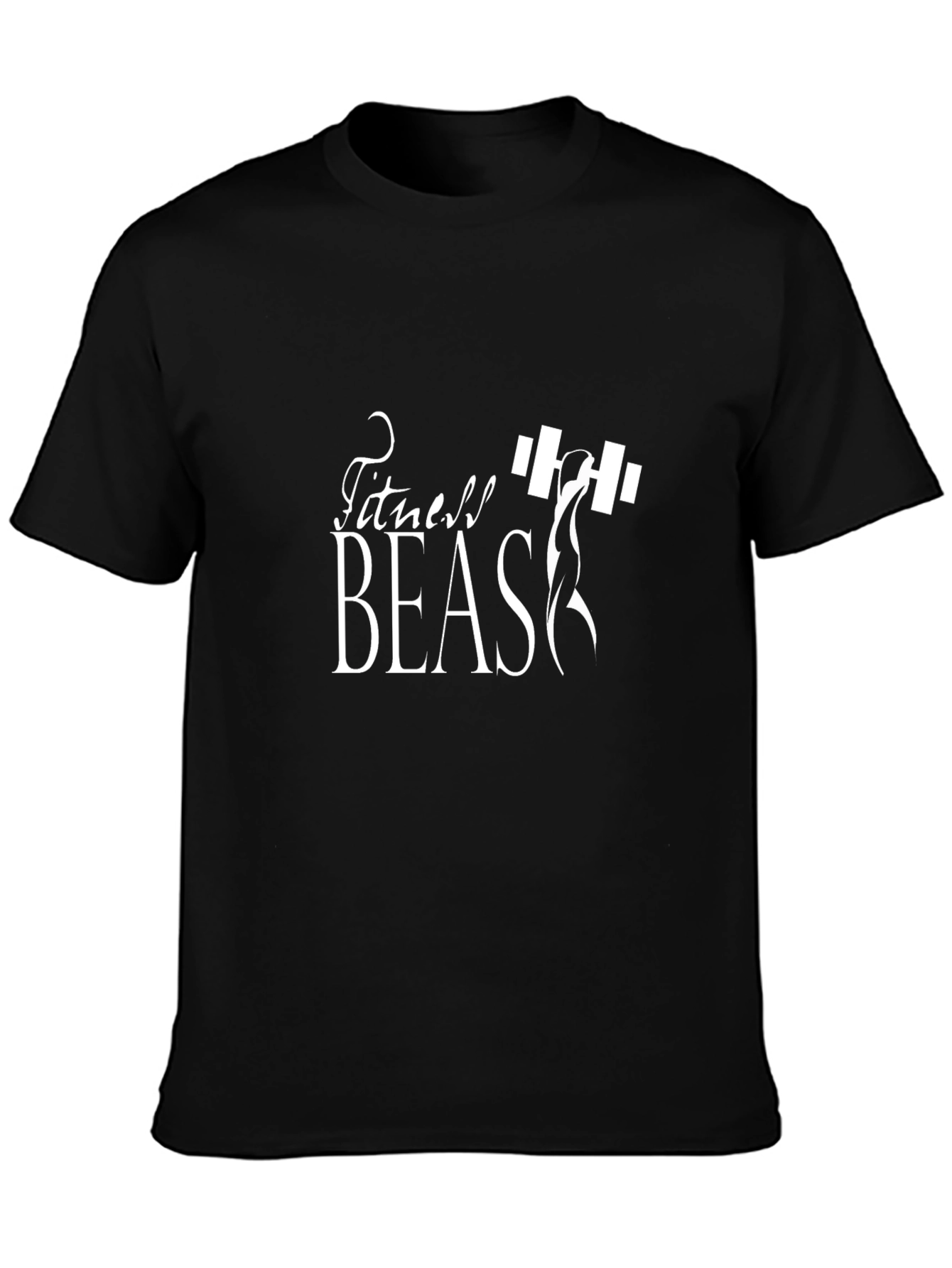 Fitness Beast Graphic Tee - Black Gym Shirt