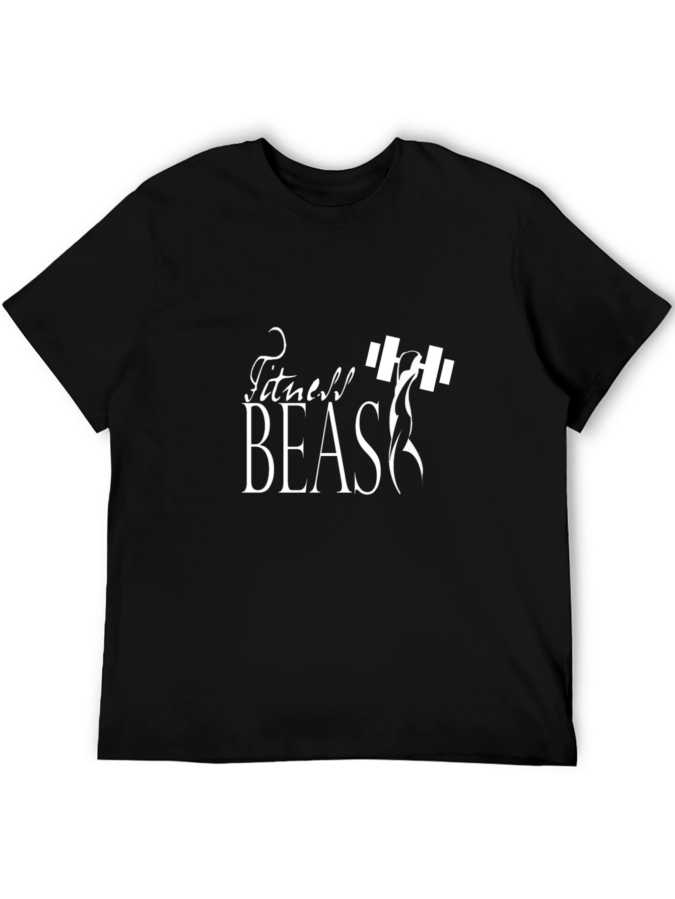 Fitness Beast Graphic Tee - Black Gym Shirt