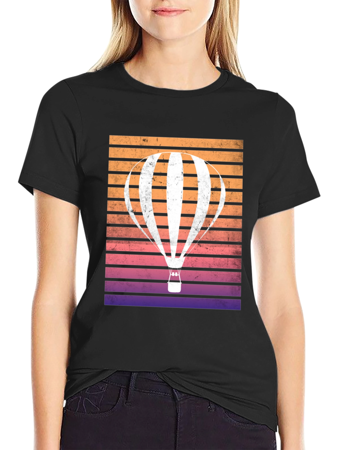 Retro Hot Air Balloon T-Shirt Vintage Style Tee