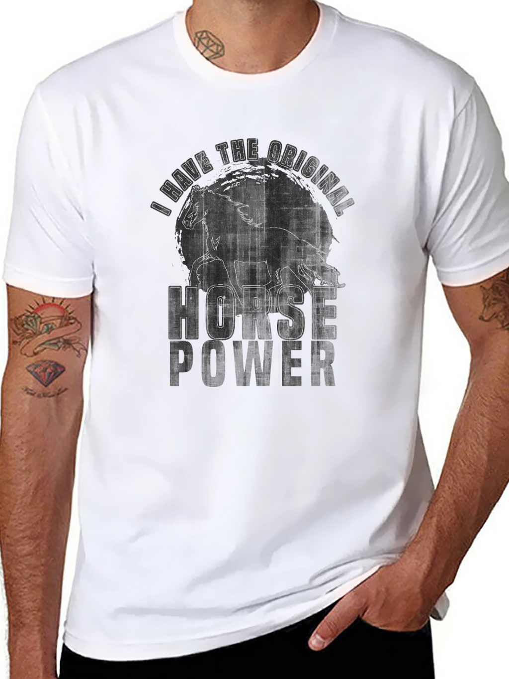 Original Horse Power Graphic Tee - Black