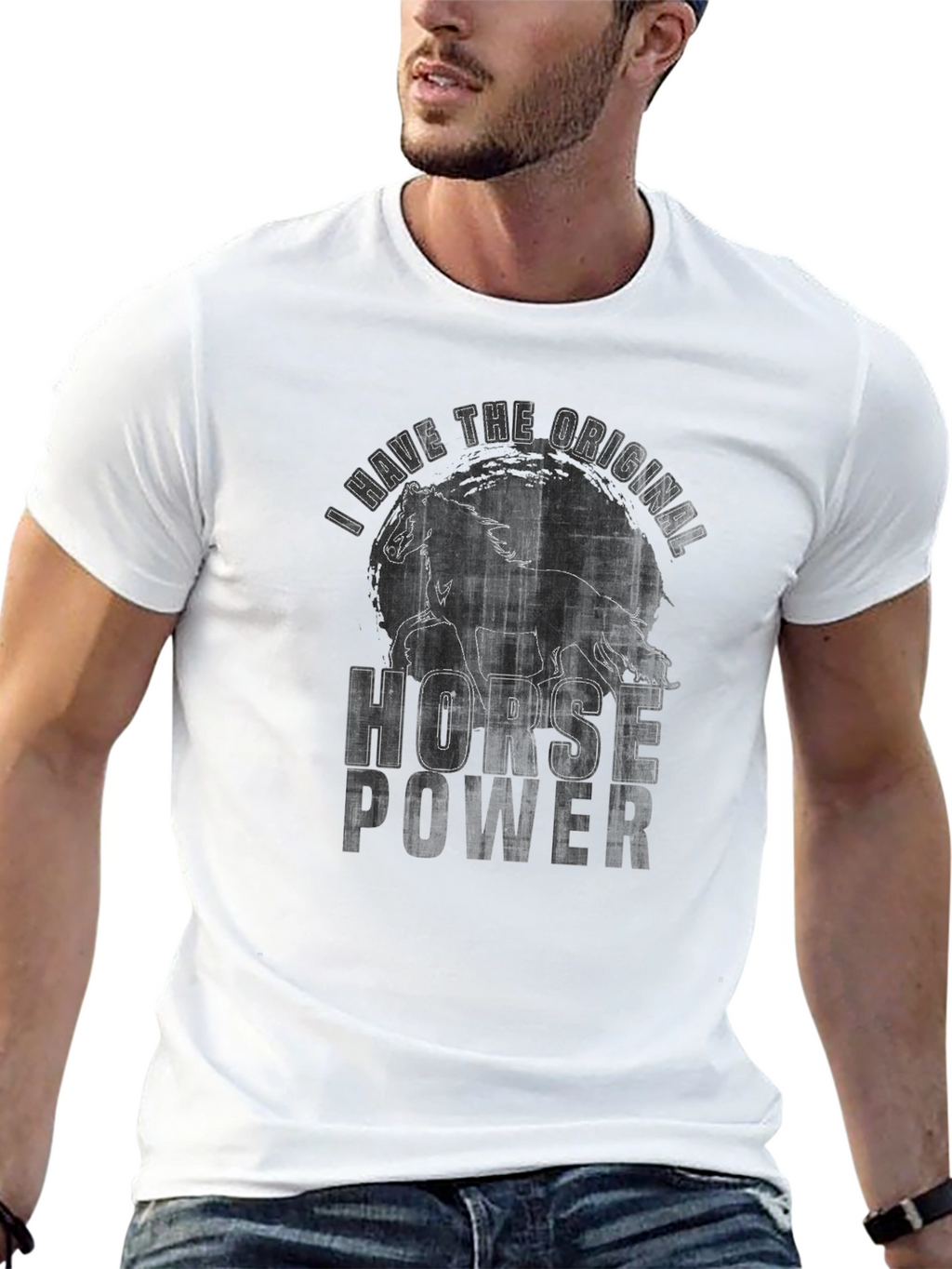 Original Horse Power Graphic Tee - Black