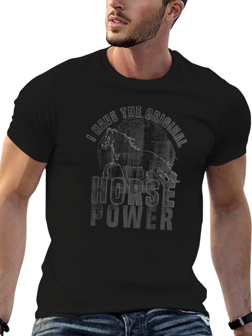Original Horse Power Graphic Tee - Black