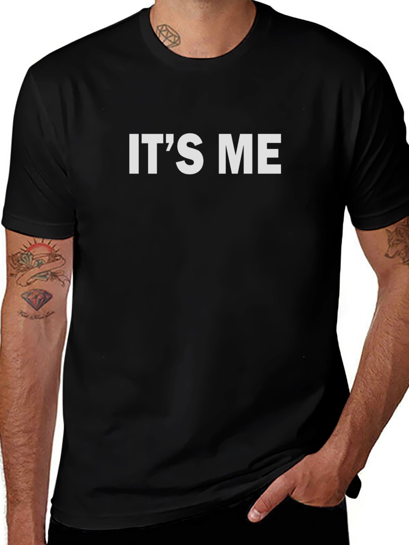 Its Me Graphic T-Shirt - Black Casual Tee