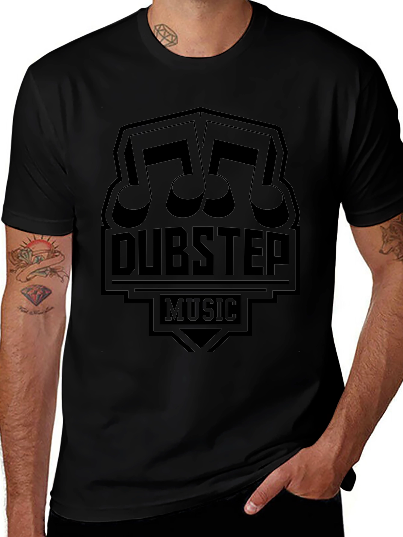 Dubstep Music Graphic Black T-Shirt