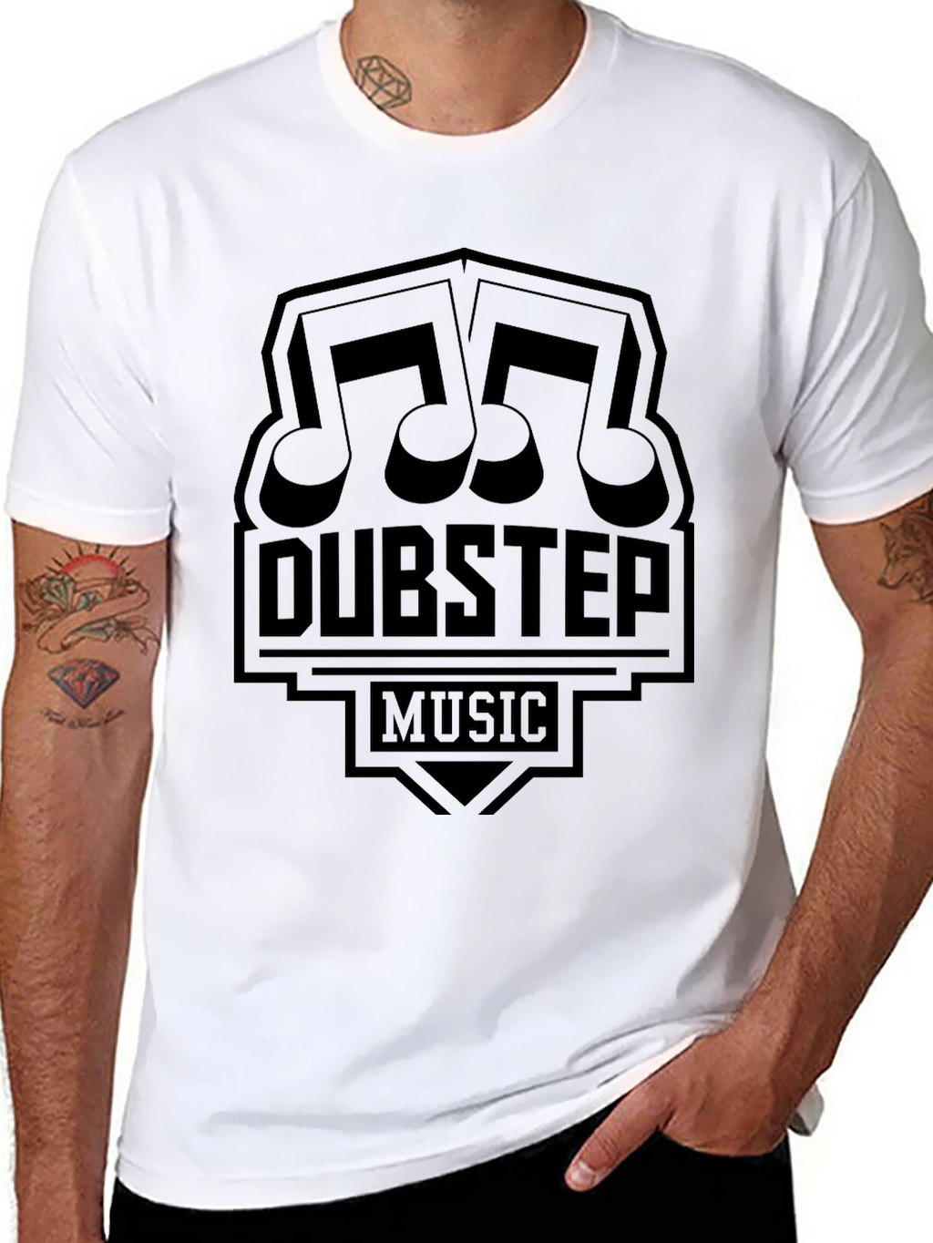 Dubstep Music Graphic Black T-Shirt