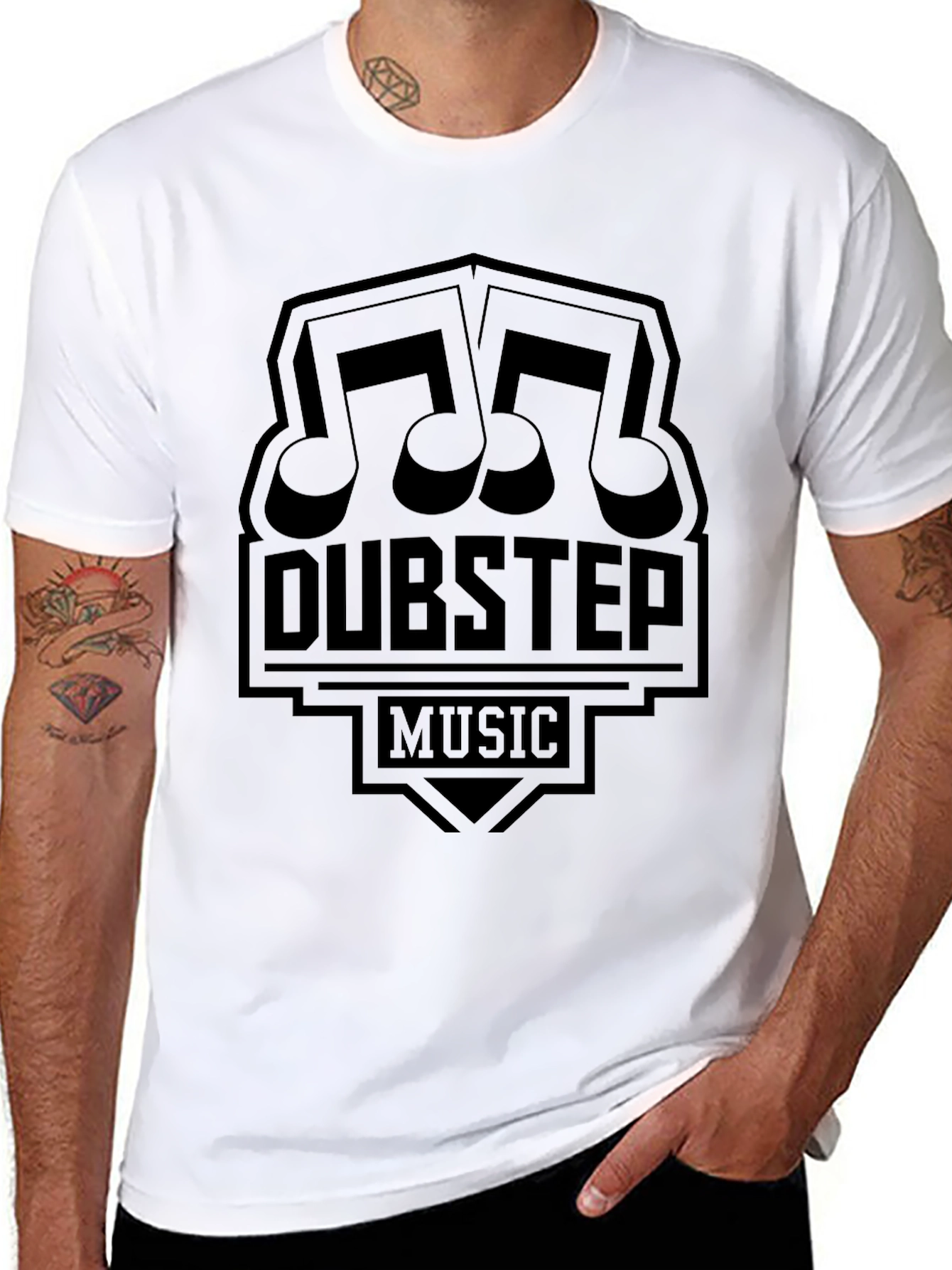 Dubstep Music Graphic Black T-Shirt