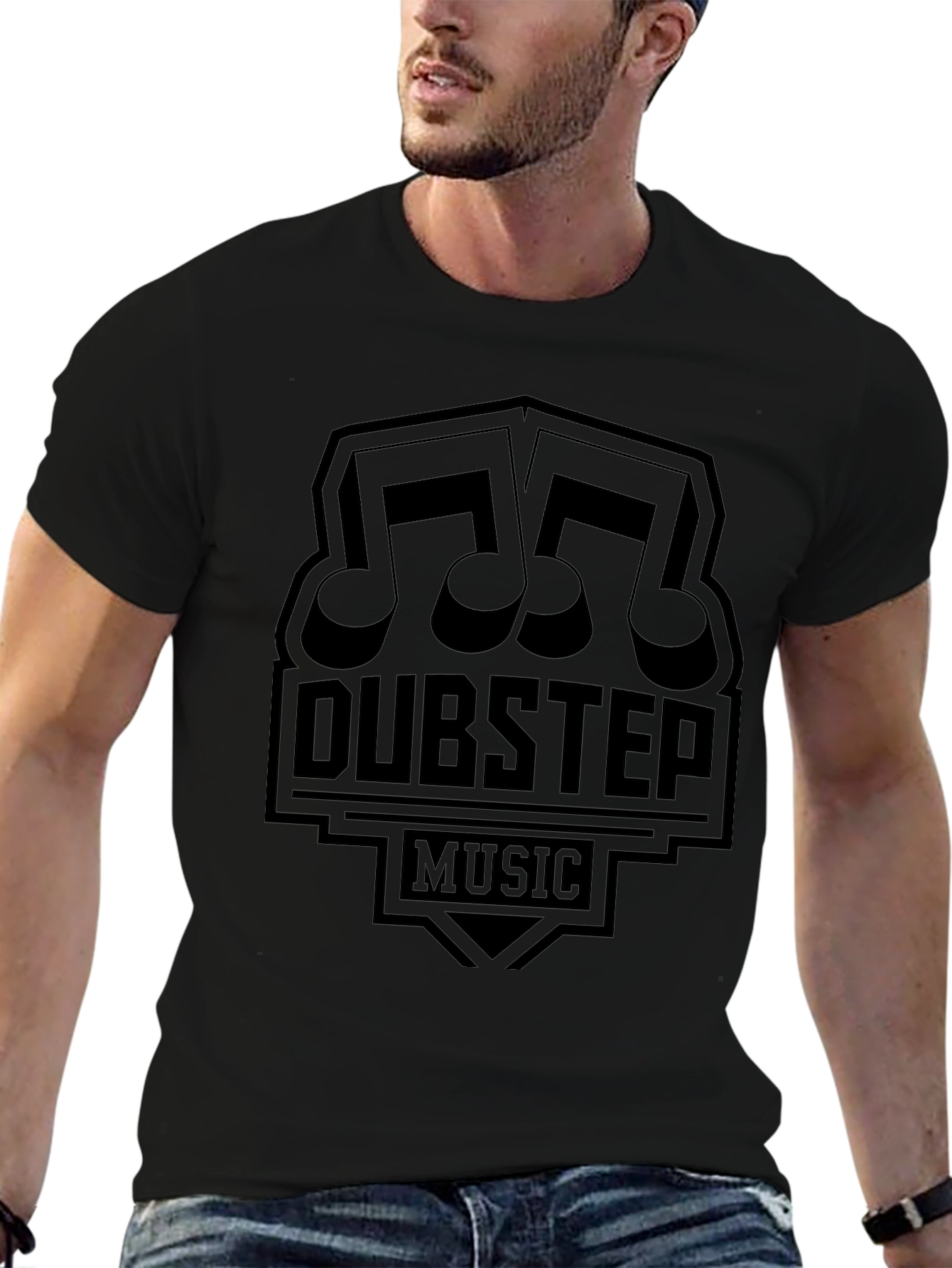 Dubstep Music Graphic Black T-Shirt