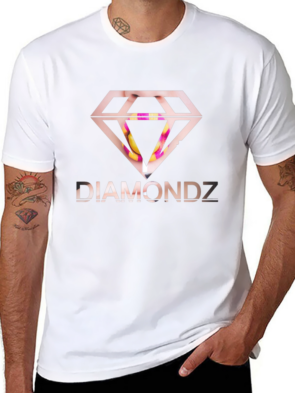 Diamondz Graphic Black T-Shirt