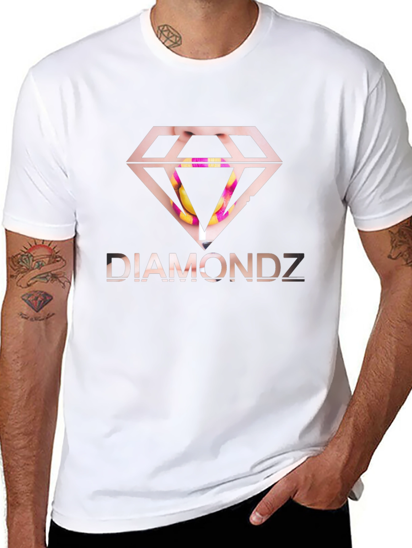 Diamondz Graphic Black T-Shirt