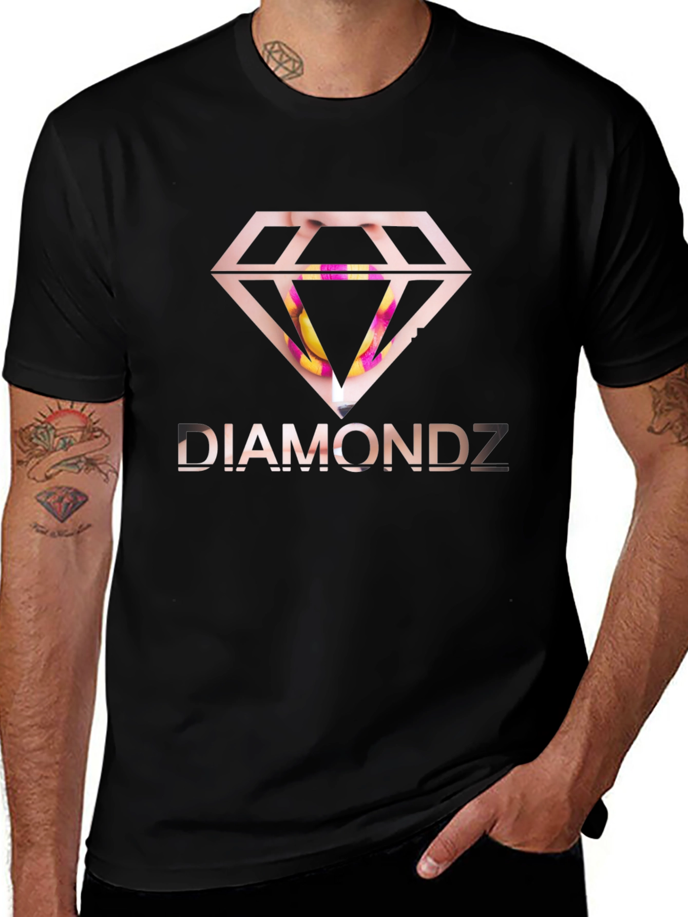 Diamondz Graphic Black T-Shirt