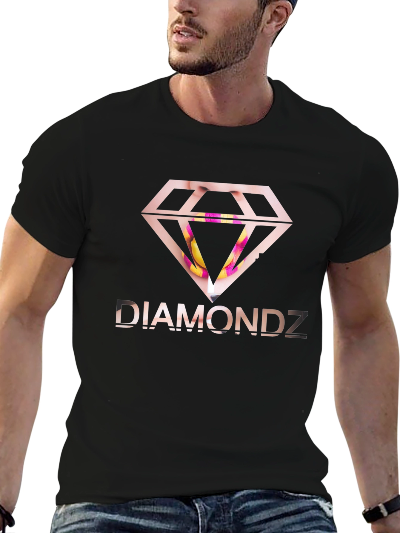 Diamondz Graphic Black T-Shirt