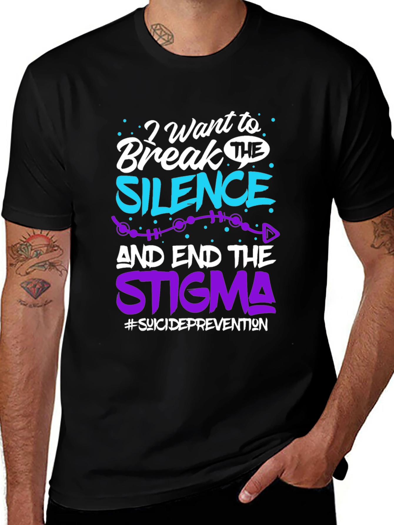 Break The Silence T-Shirt Suicide Prevention Awareness Tee
