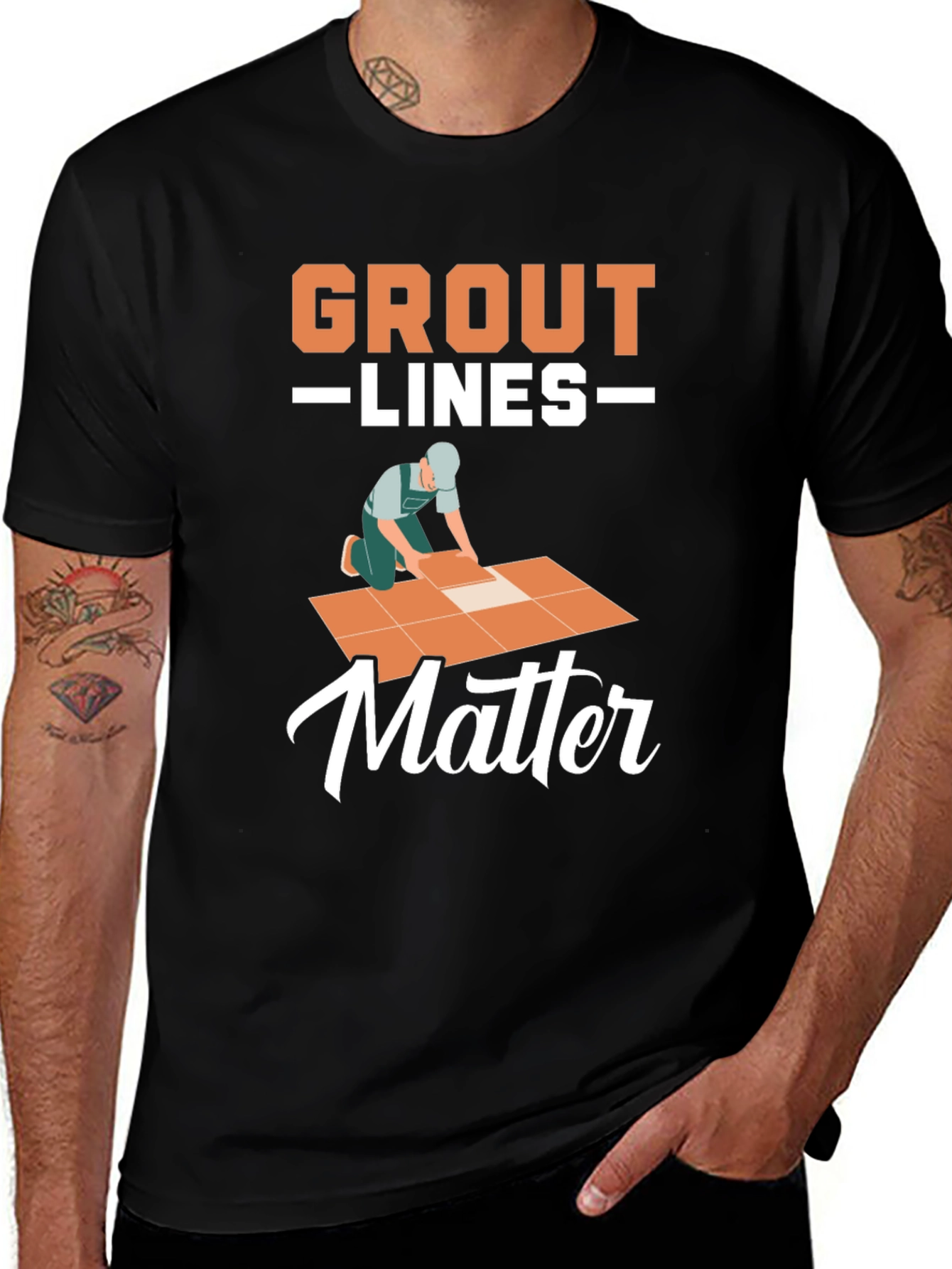 Grout Lines Matter Graphic T-Shirt